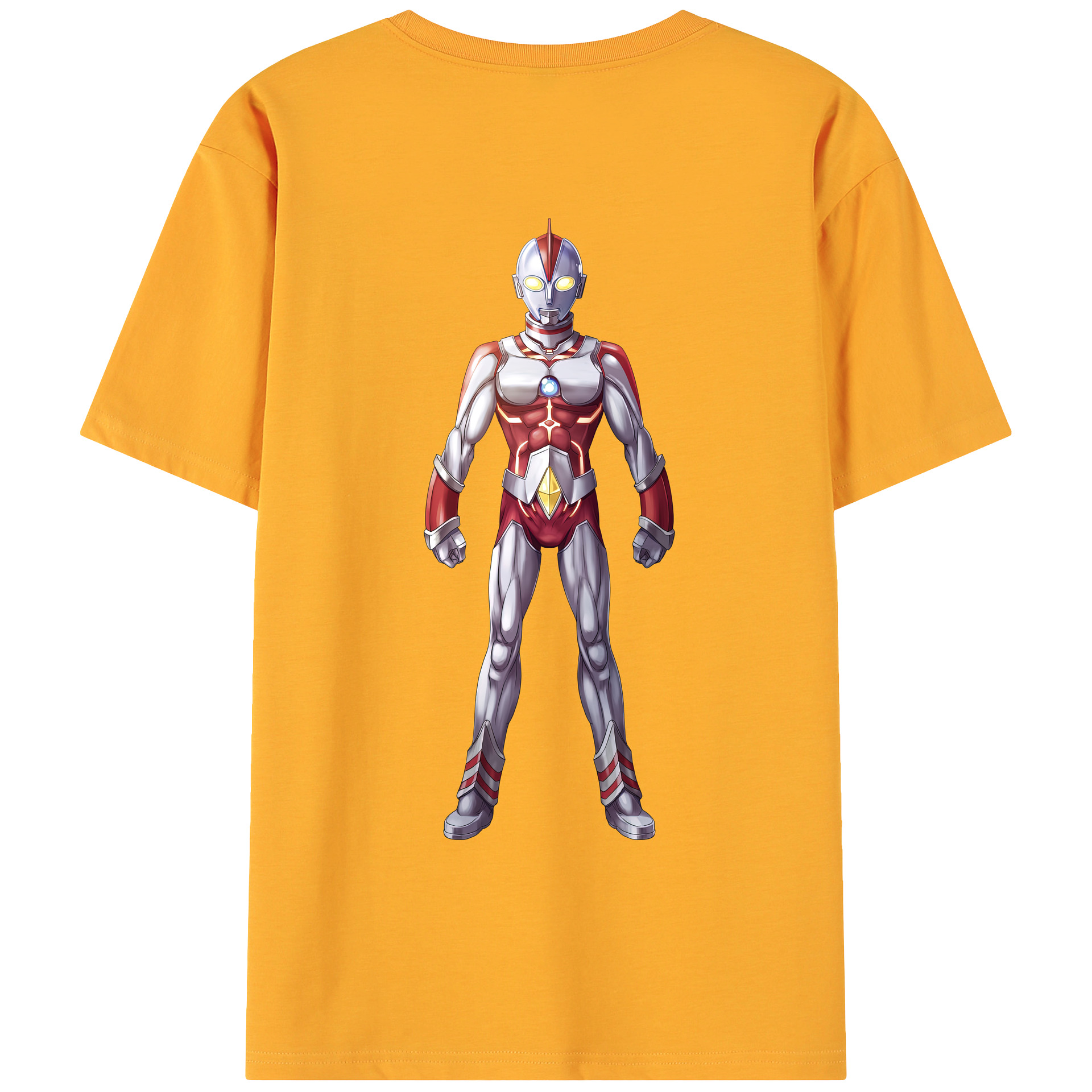 （画像用） ウルトラマン Ultraman 綿100％ メンズ半袖Tシャツ（バックプリント） 通気性