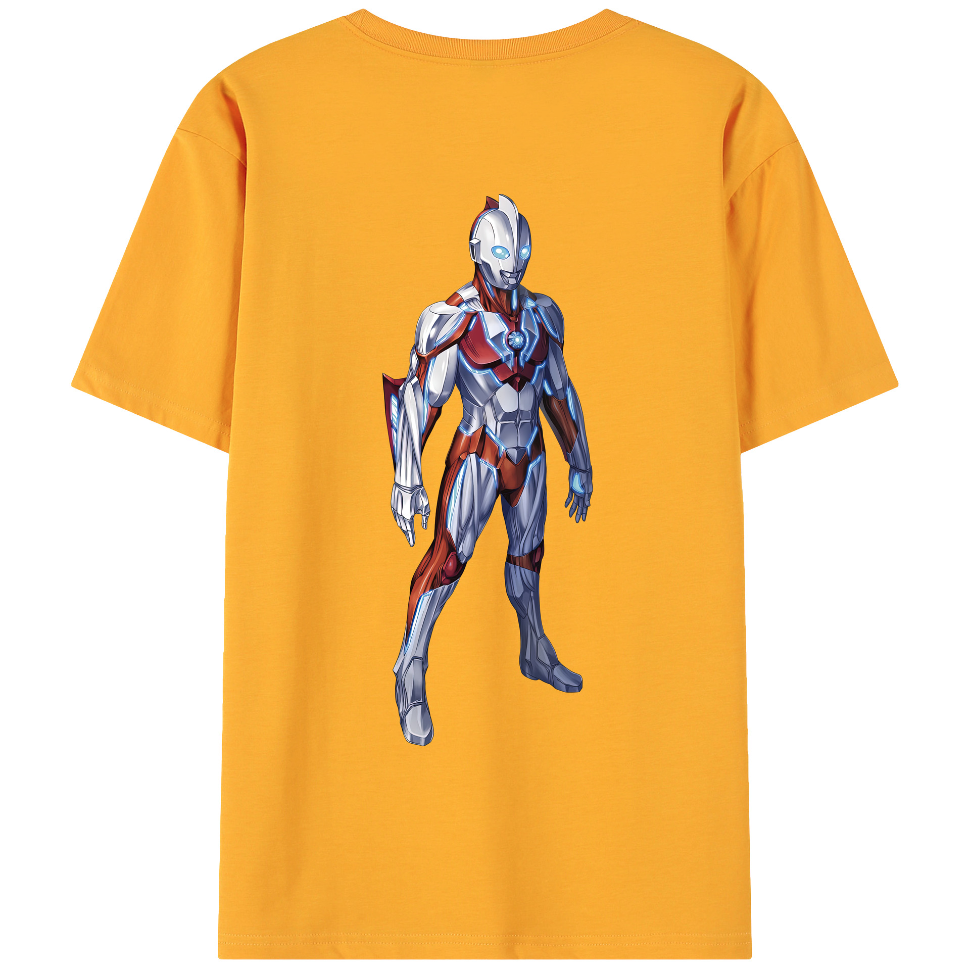 （画像用） ウルトラマン Ultraman 綿100％ メンズ半袖Tシャツ（バックプリント） 通気性
