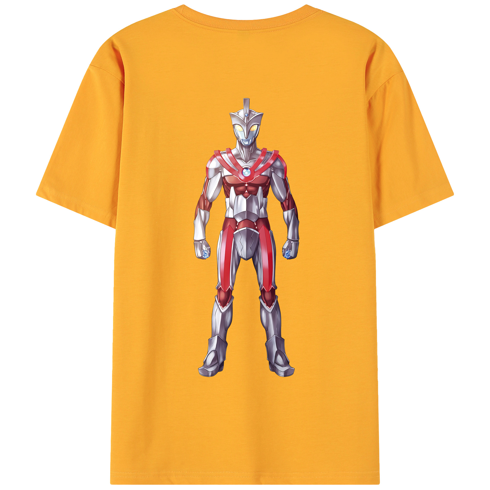 （画像用） ウルトラマン Ultraman 綿100％ メンズ半袖Tシャツ（バックプリント） 通気性