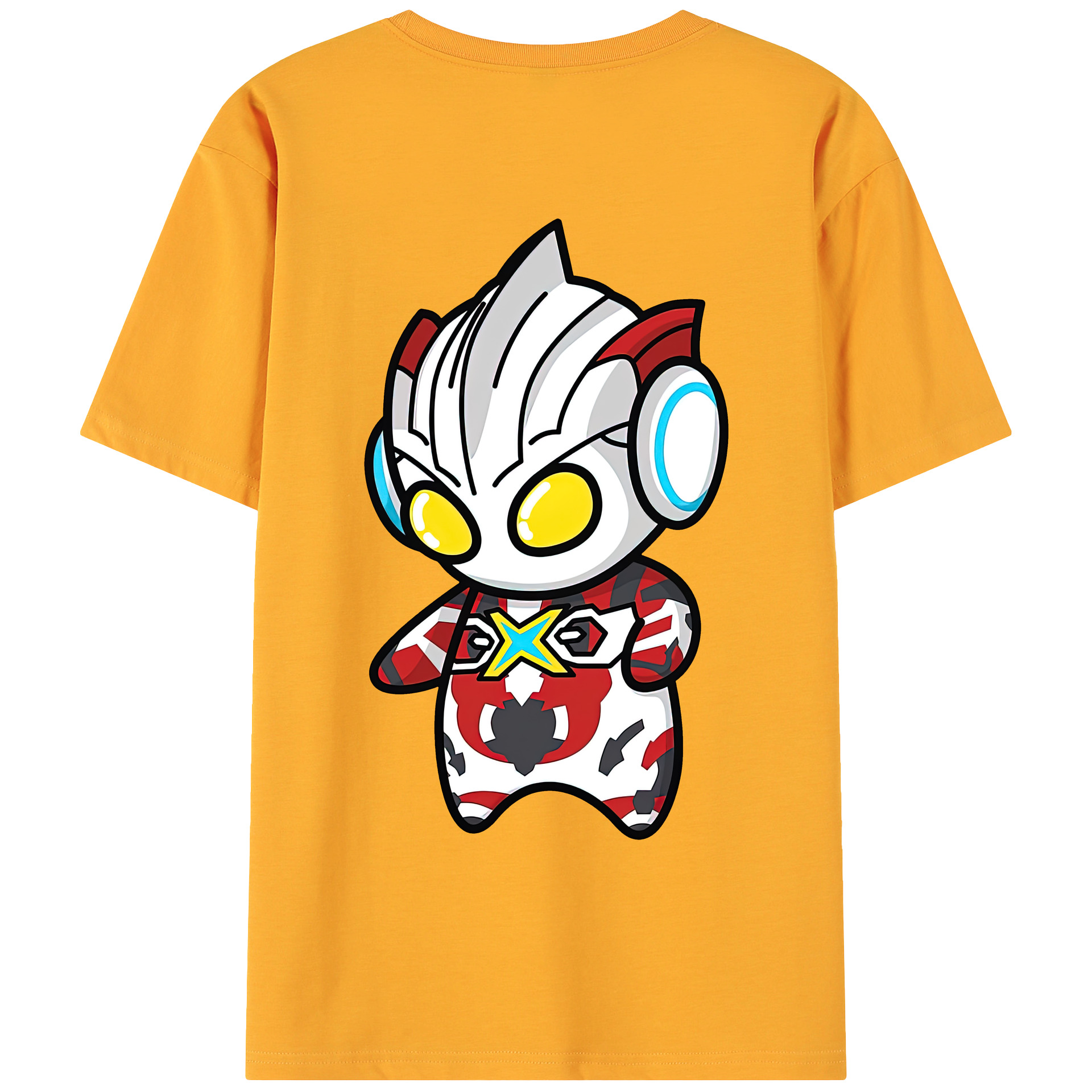 （画像用） ウルトラマン Ultraman 綿100％ メンズ半袖Tシャツ（バックプリント） 通気性