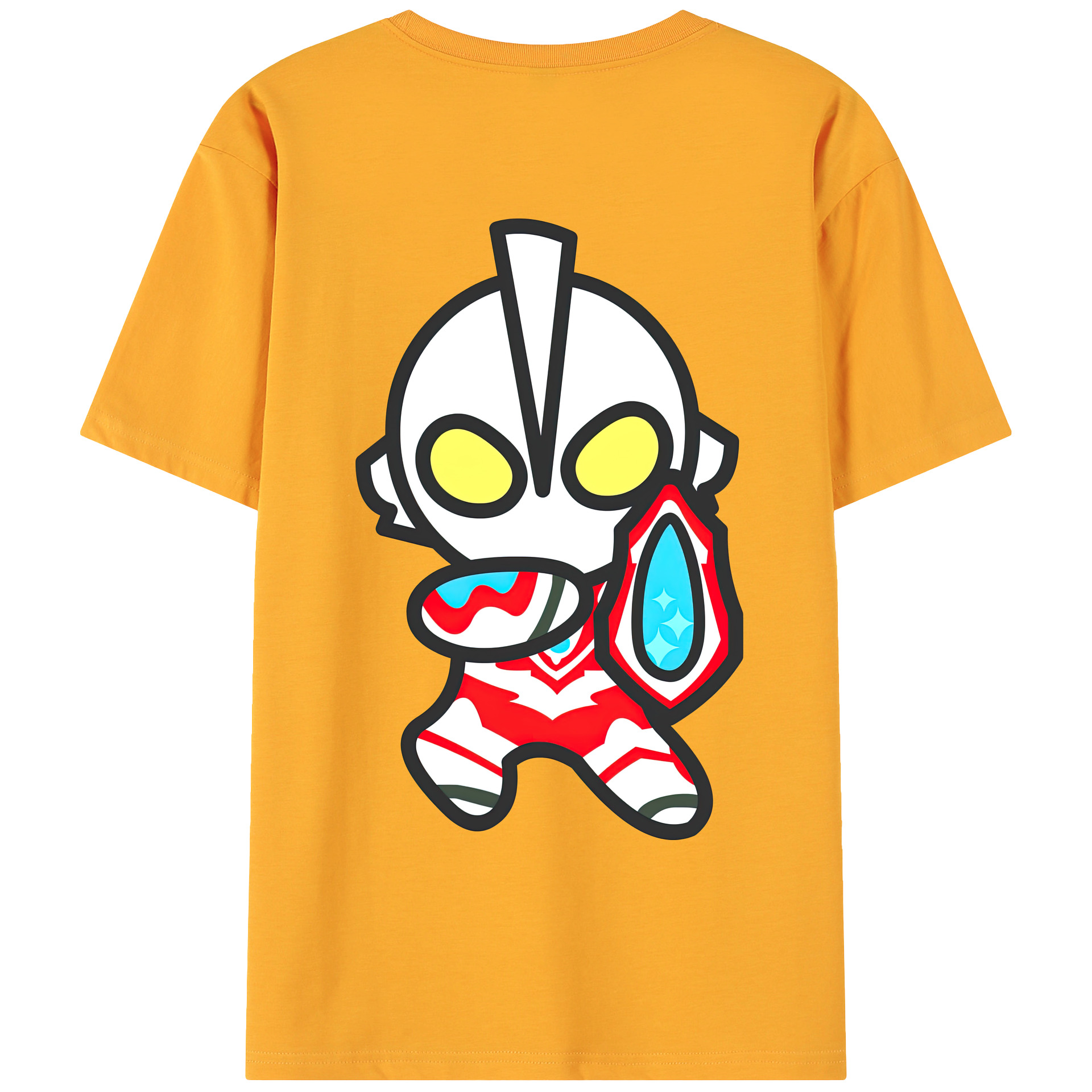 （画像用） ウルトラマン Ultraman 綿100％ メンズ半袖Tシャツ（バックプリント） 通気性