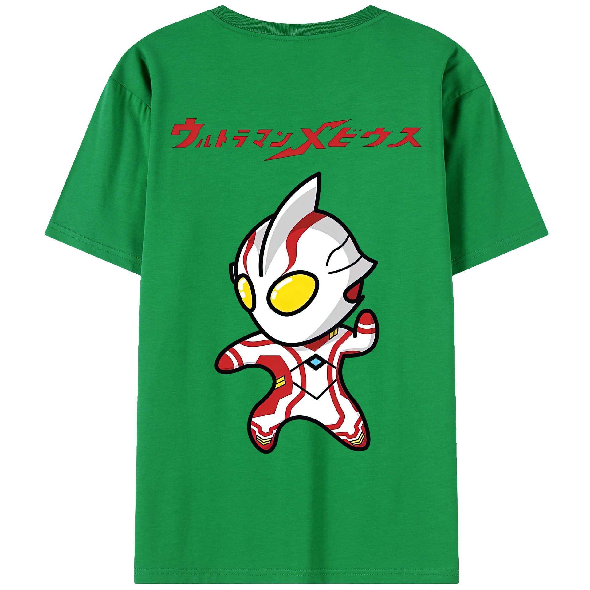 （画像用） ウルトラマン Ultraman 綿100％ メンズ半袖Tシャツ（バックプリント） 通気性
