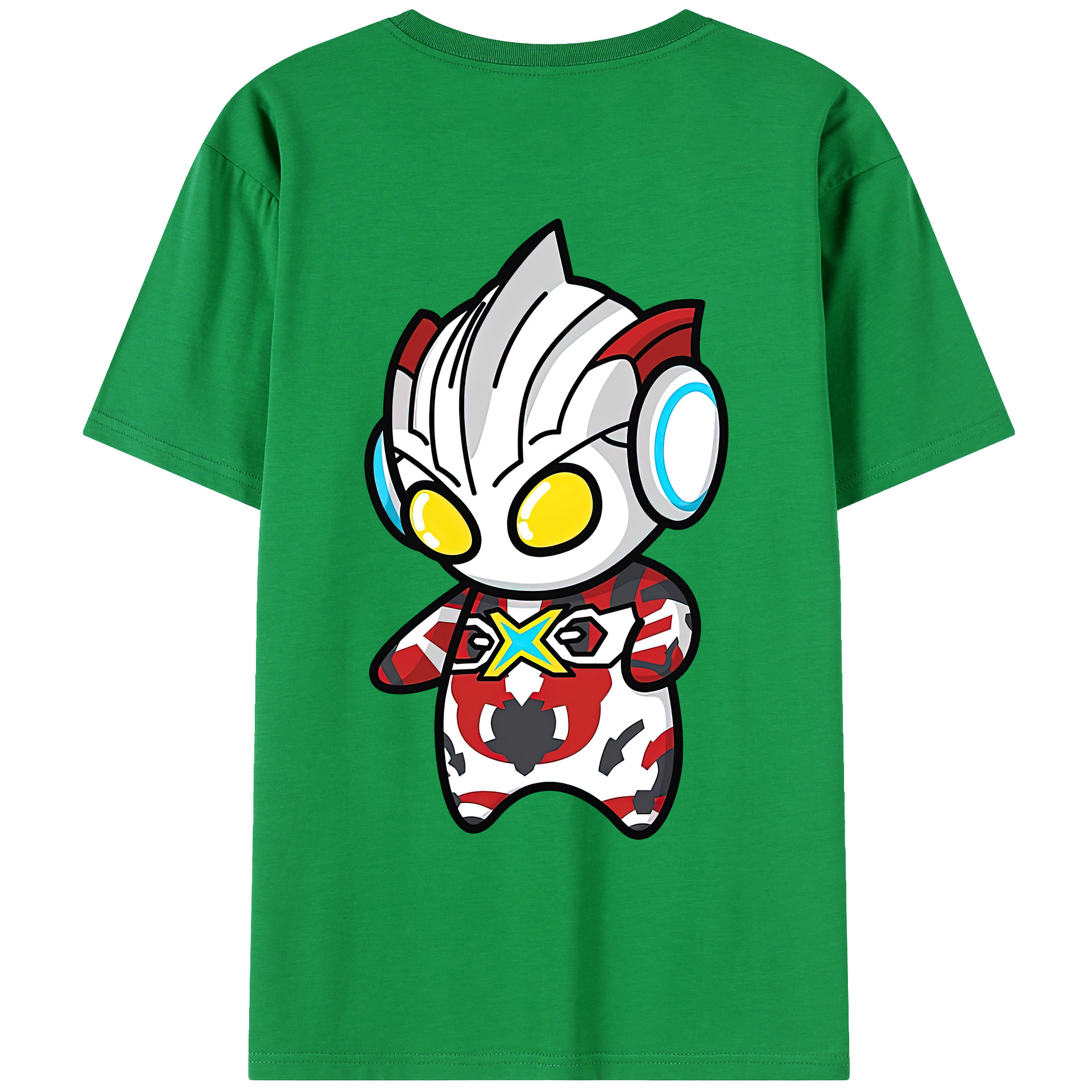 （画像用） ウルトラマン Ultraman 綿100％ メンズ半袖Tシャツ（バックプリント） 通気性