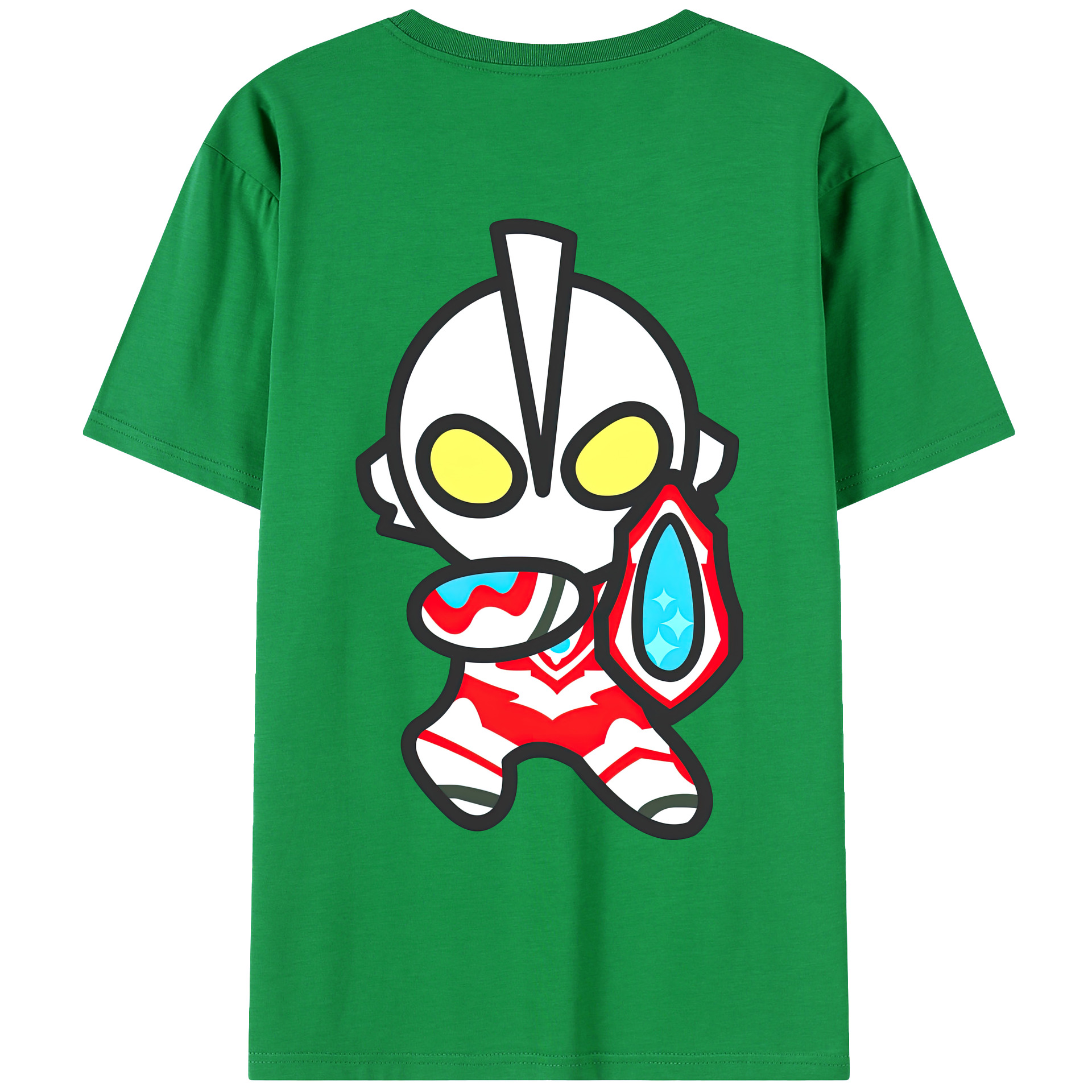 （画像用） ウルトラマン Ultraman 綿100％ メンズ半袖Tシャツ（バックプリント） 通気性