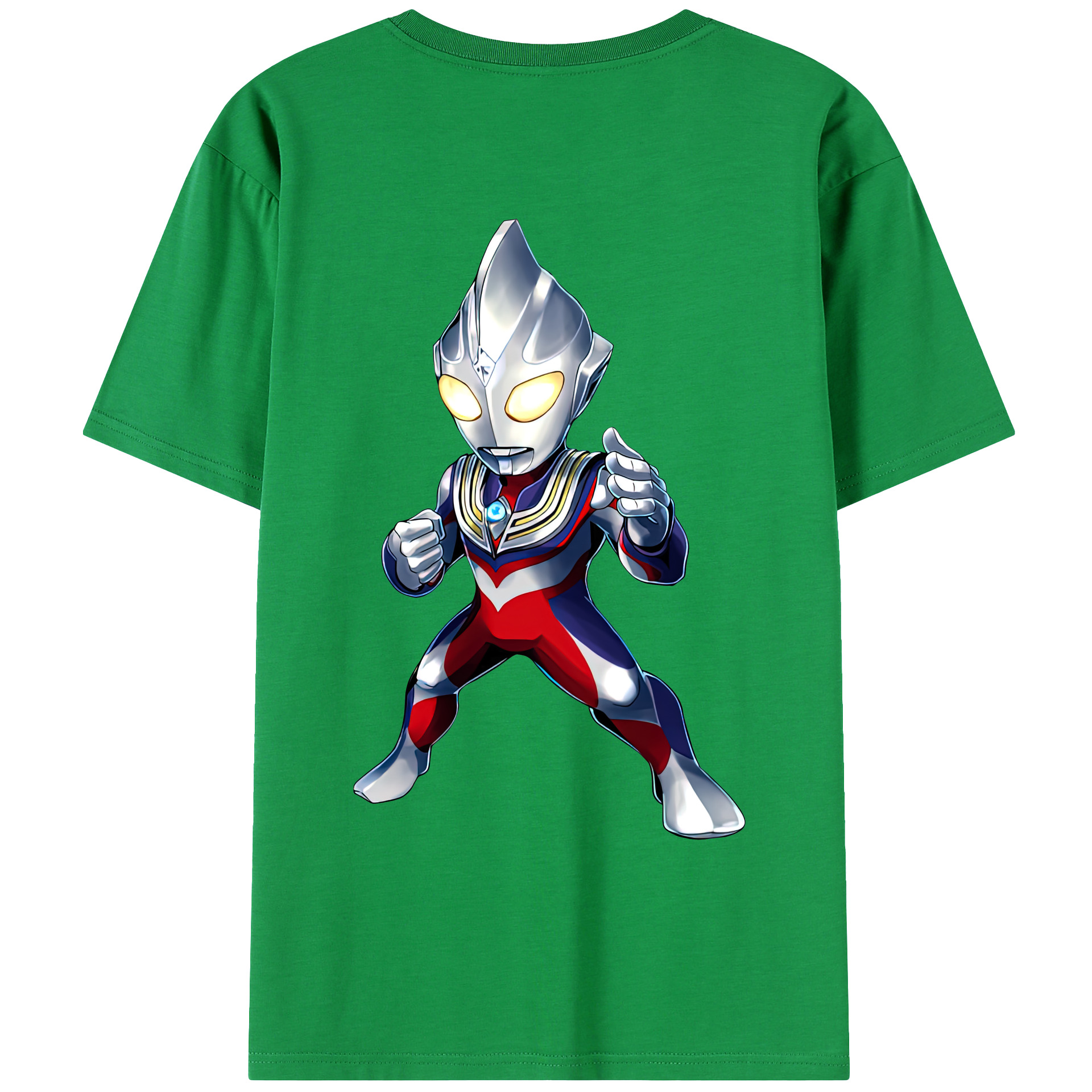 （画像用） ウルトラマン Ultraman 綿100％ メンズ半袖Tシャツ（バックプリント） 通気性