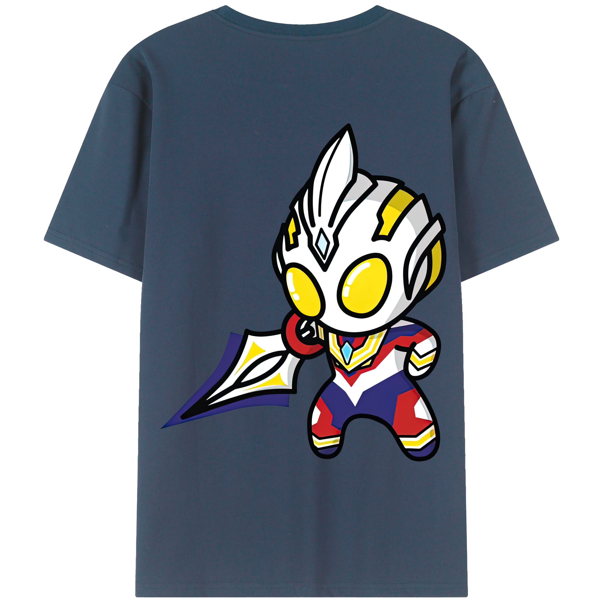 （画像用） ウルトラマン Ultraman 綿100％ メンズ半袖Tシャツ（バックプリント） 通気性