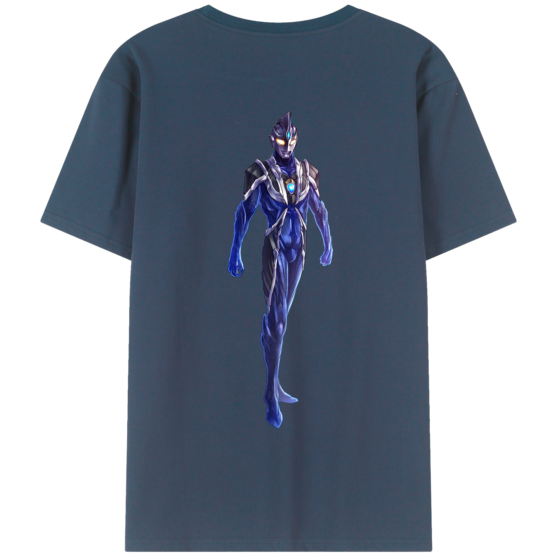 （画像用） ウルトラマン Ultraman 綿100％ メンズ半袖Tシャツ（バックプリント） 通気性