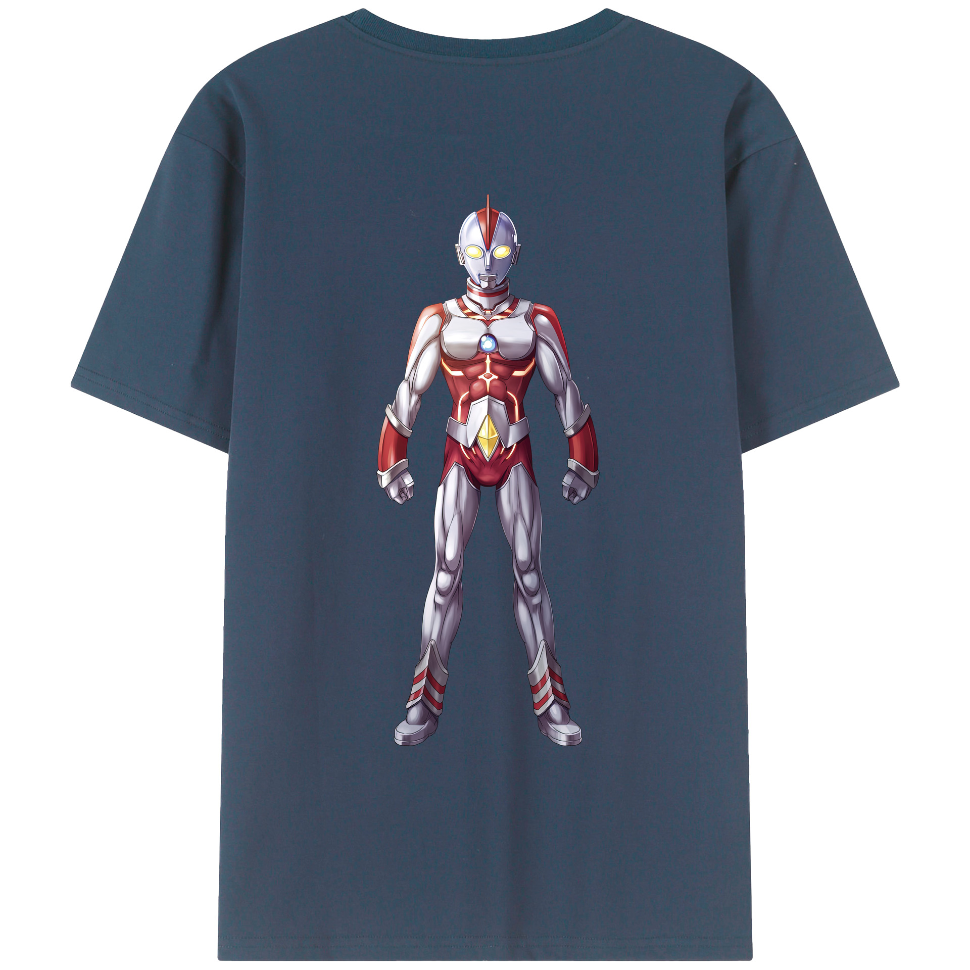 （画像用） ウルトラマン Ultraman 綿100％ メンズ半袖Tシャツ（バックプリント） 通気性
