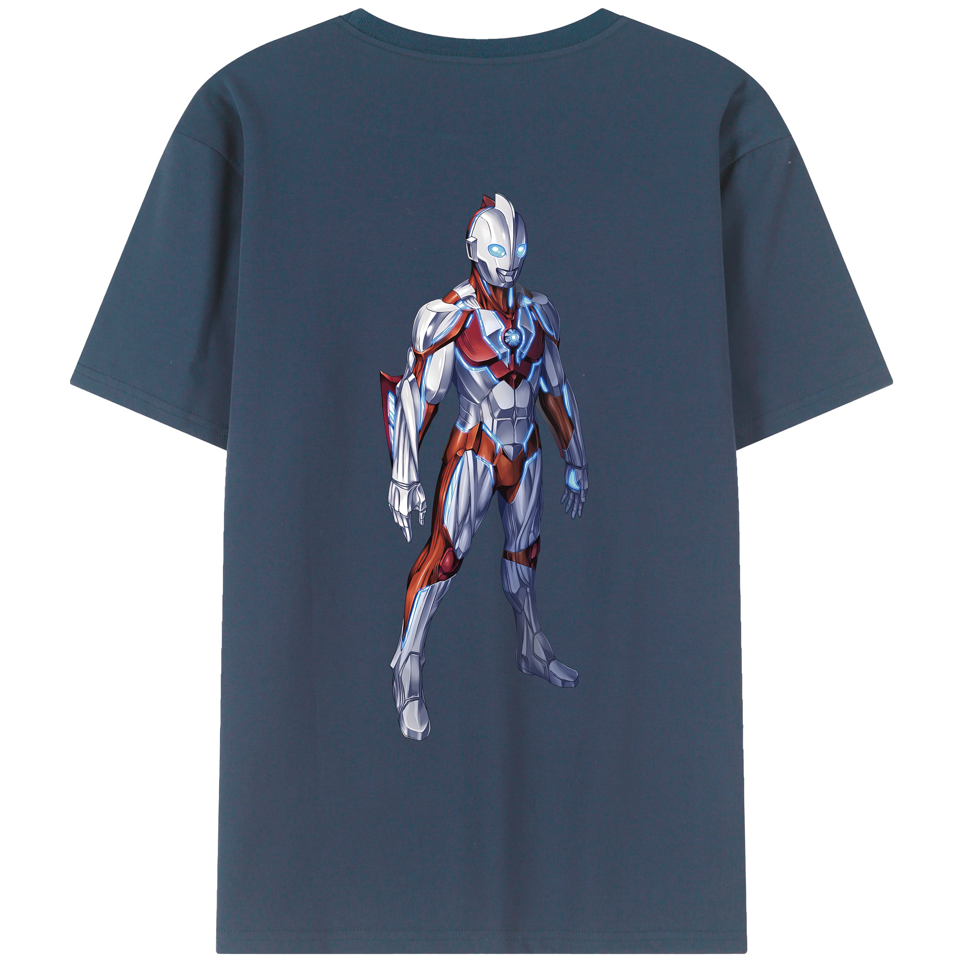 （画像用） ウルトラマン Ultraman 綿100％ メンズ半袖Tシャツ（バックプリント） 通気性