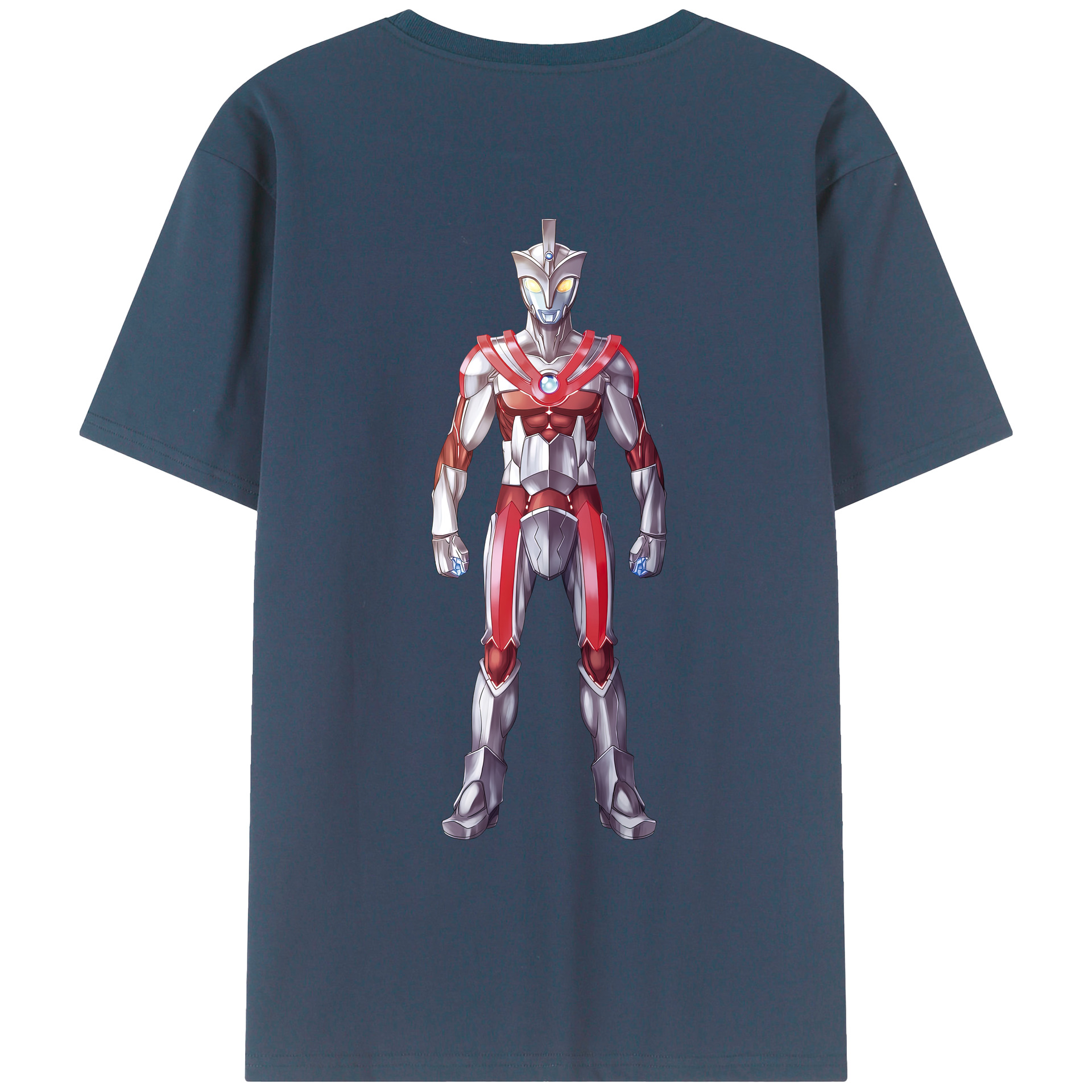 （画像用） ウルトラマン Ultraman 綿100％ メンズ半袖Tシャツ（バックプリント） 通気性