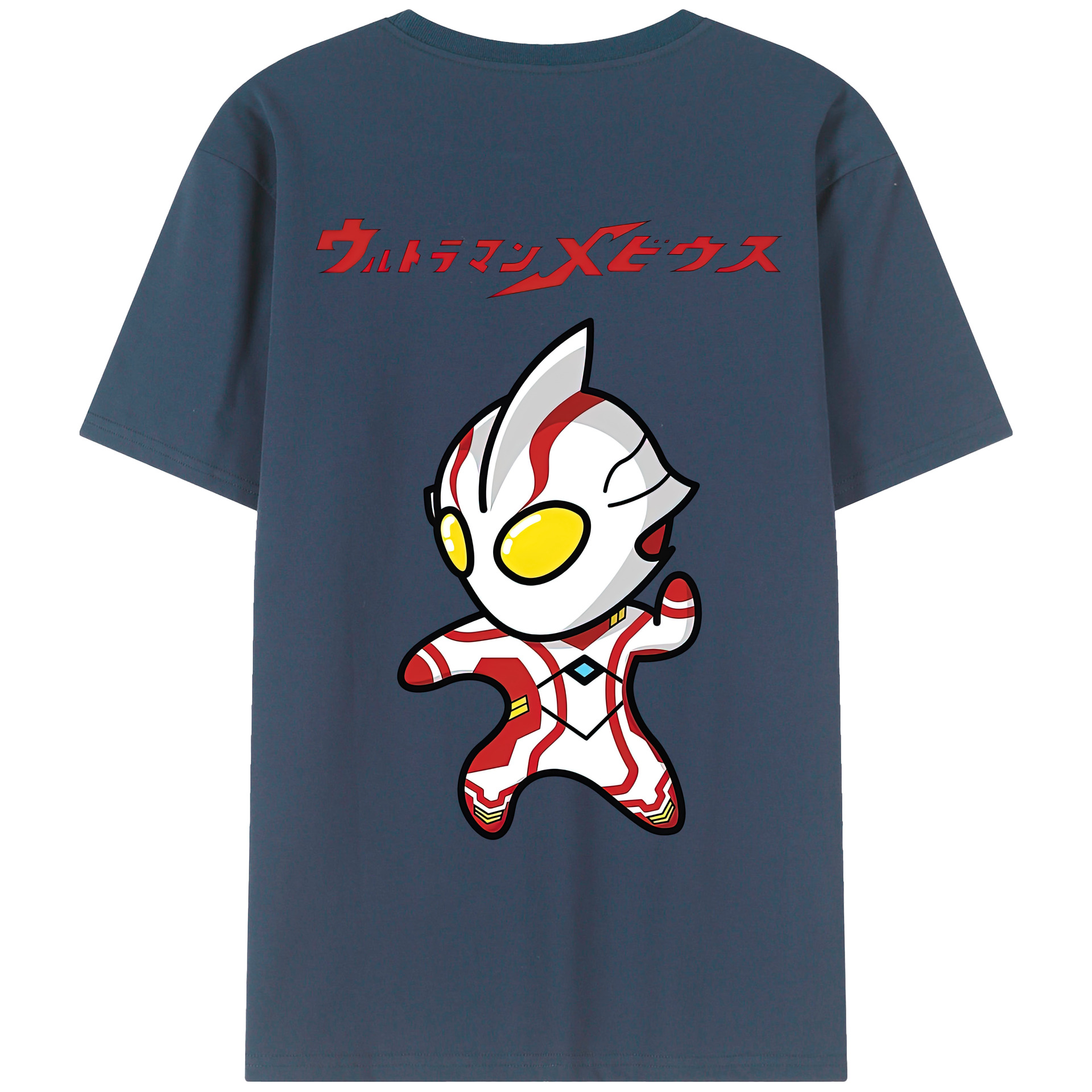 （画像用） ウルトラマン Ultraman 綿100％ メンズ半袖Tシャツ（バックプリント） 通気性