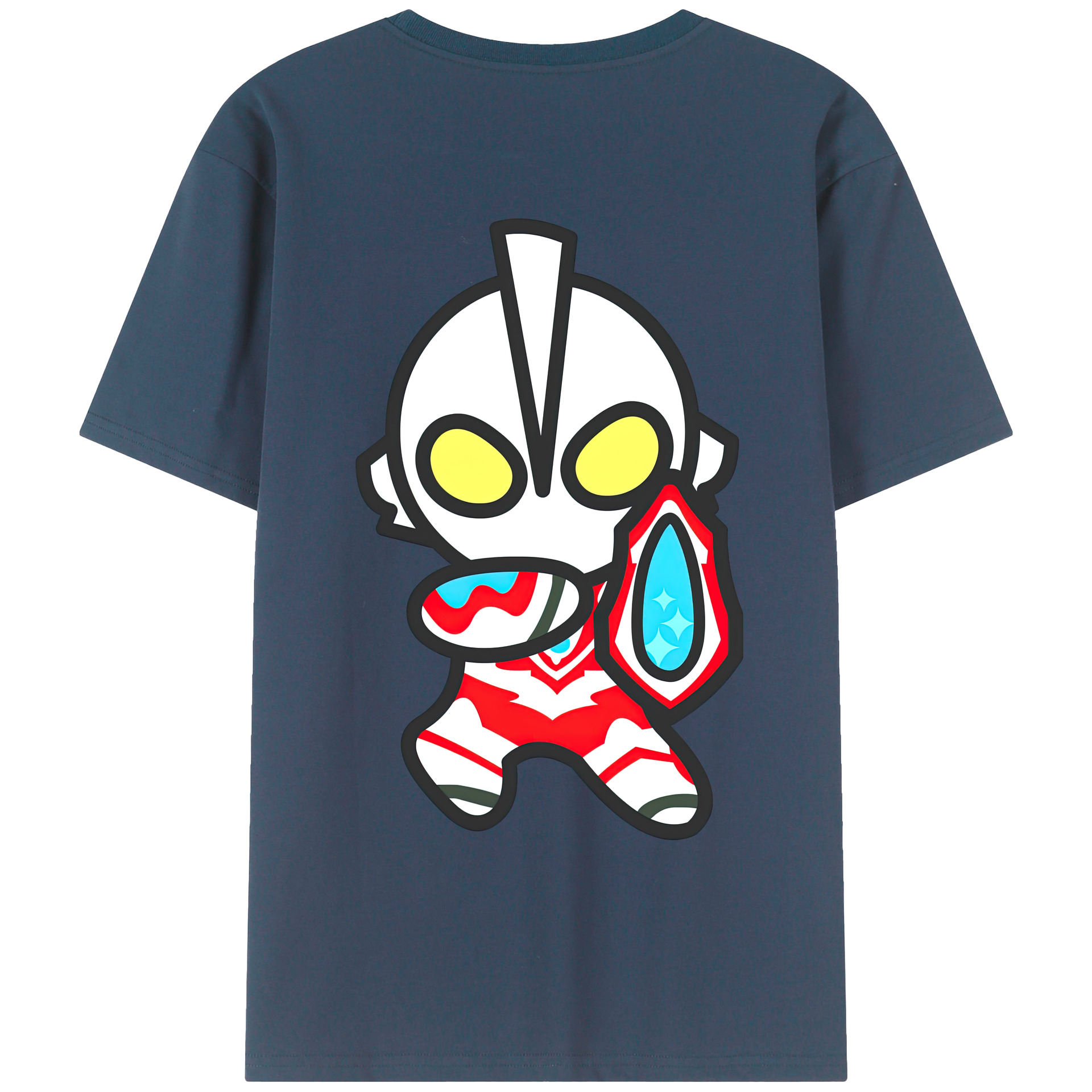 （画像用） ウルトラマン Ultraman 綿100％ メンズ半袖Tシャツ（バックプリント） 通気性