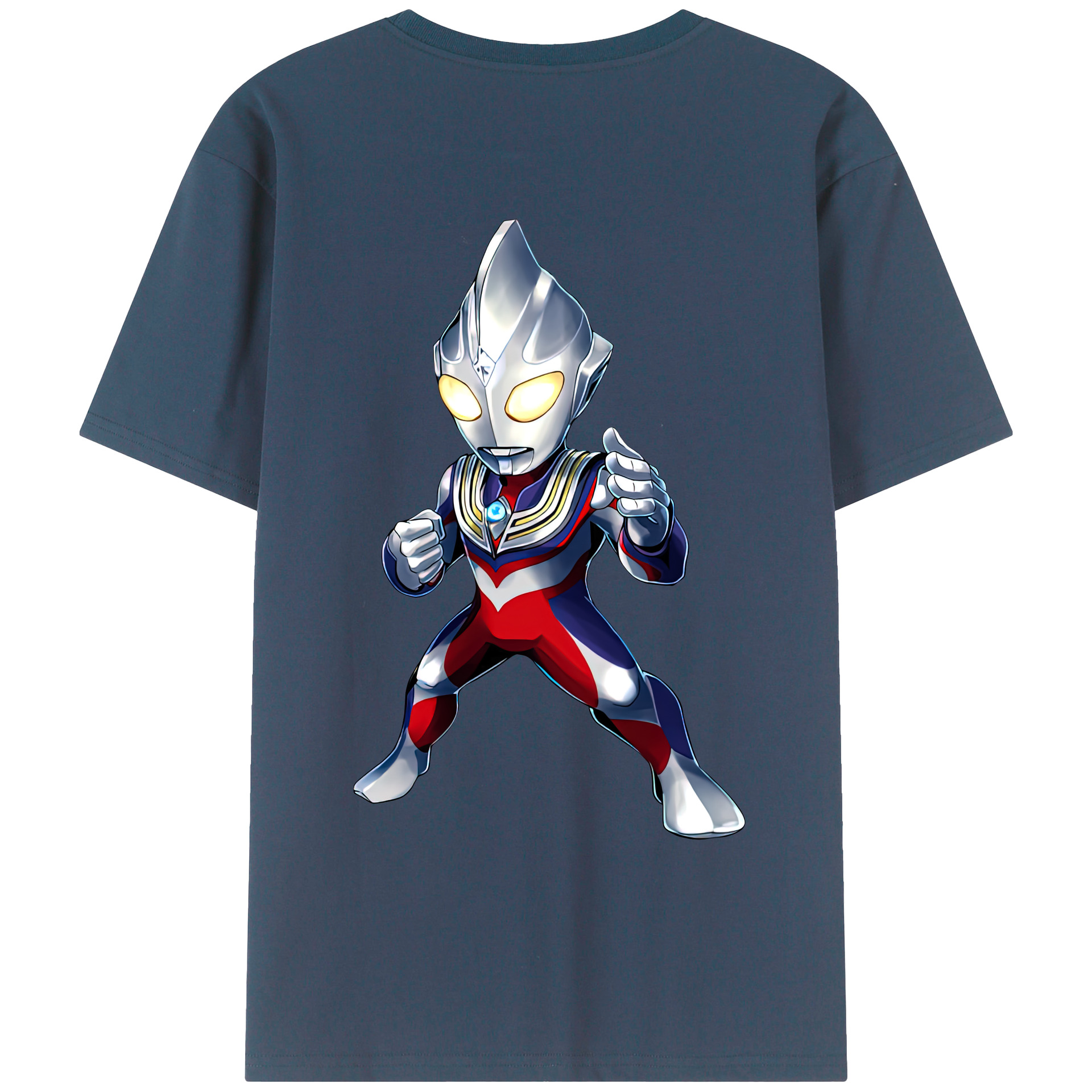 （画像用） ウルトラマン Ultraman 綿100％ メンズ半袖Tシャツ（バックプリント） 通気性