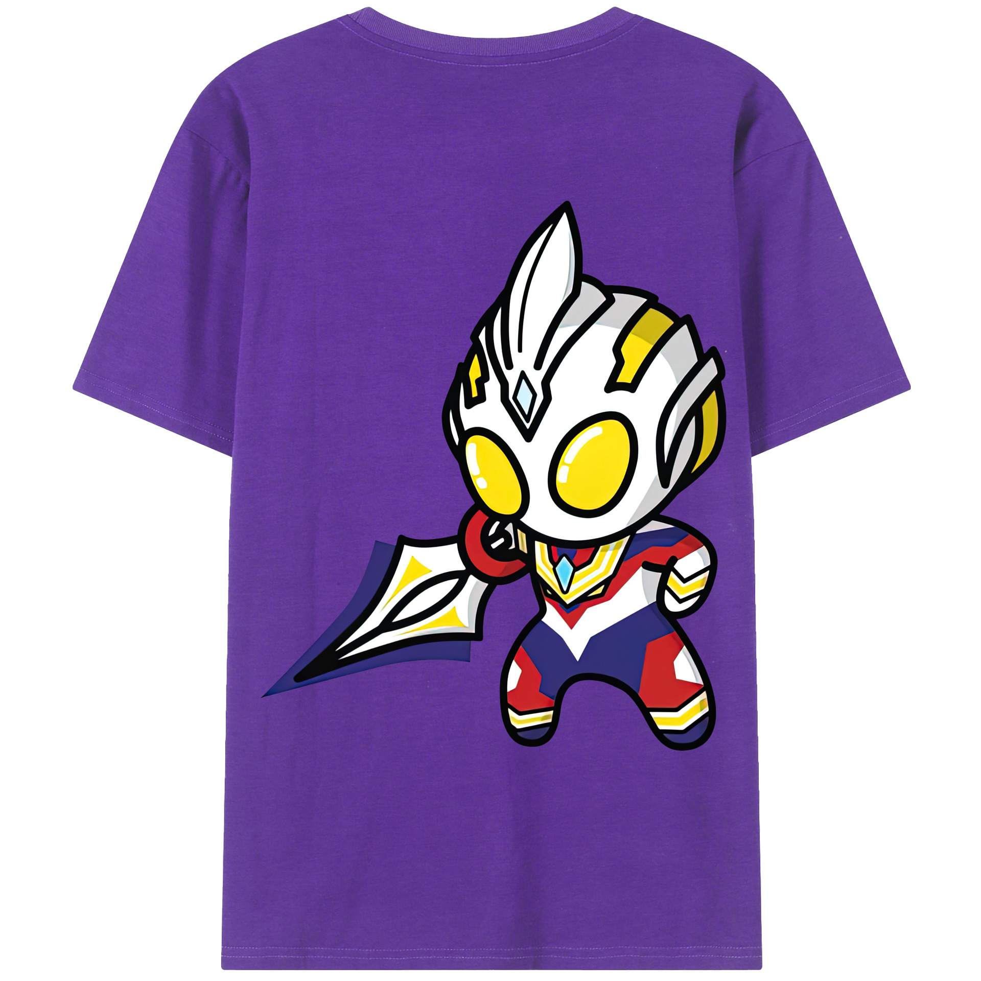 （画像用） ウルトラマン Ultraman 綿100％ メンズ半袖Tシャツ（バックプリント） 通気性