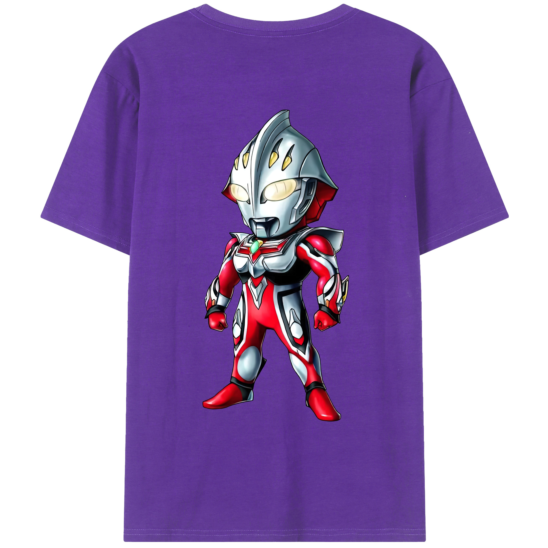 （画像用） ウルトラマン Ultraman 綿100％ メンズ半袖Tシャツ（バックプリント） 通気性