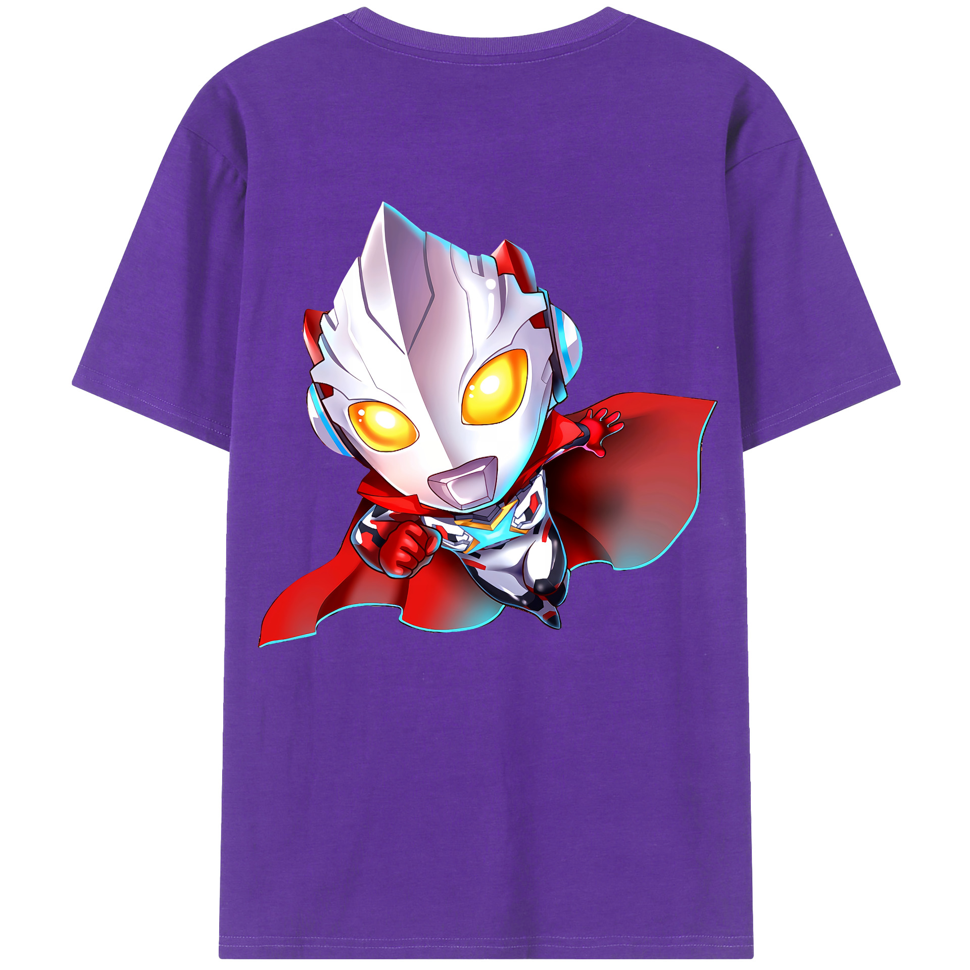 （画像用） ウルトラマン Ultraman 綿100％ メンズ半袖Tシャツ（バックプリント） 通気性