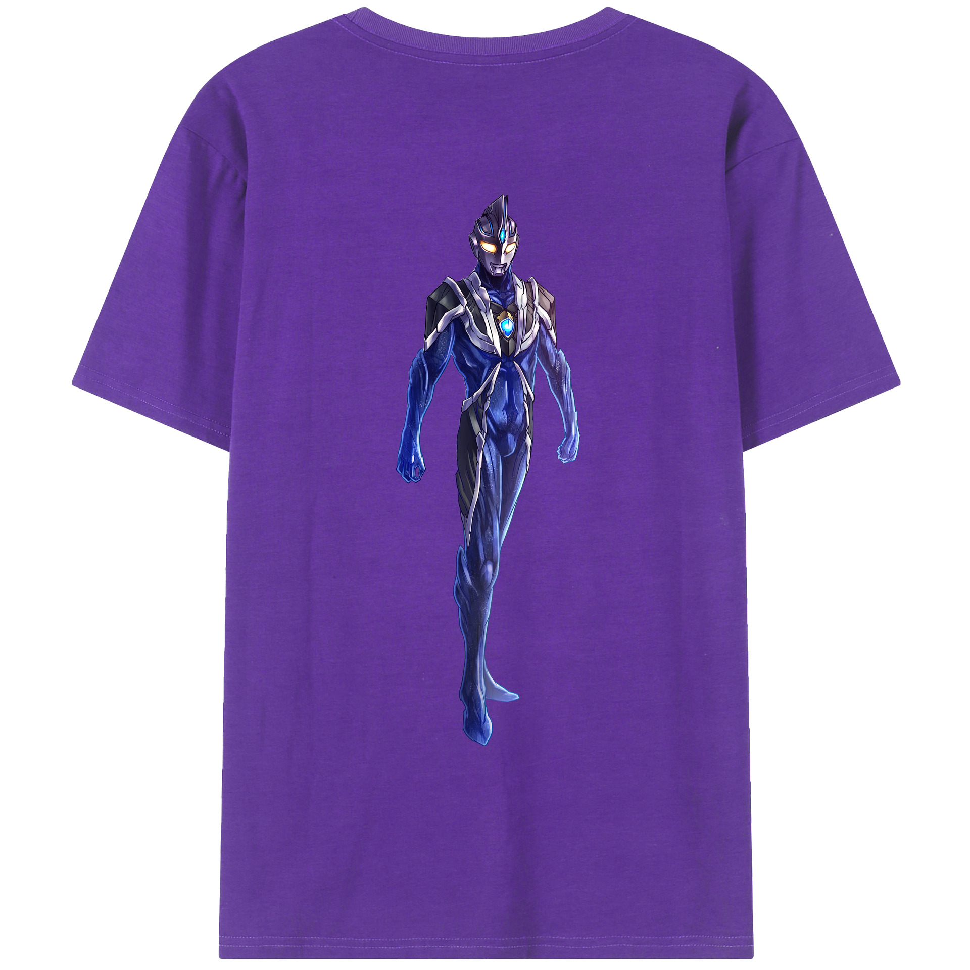 （画像用） ウルトラマン Ultraman 綿100％ メンズ半袖Tシャツ（バックプリント） 通気性