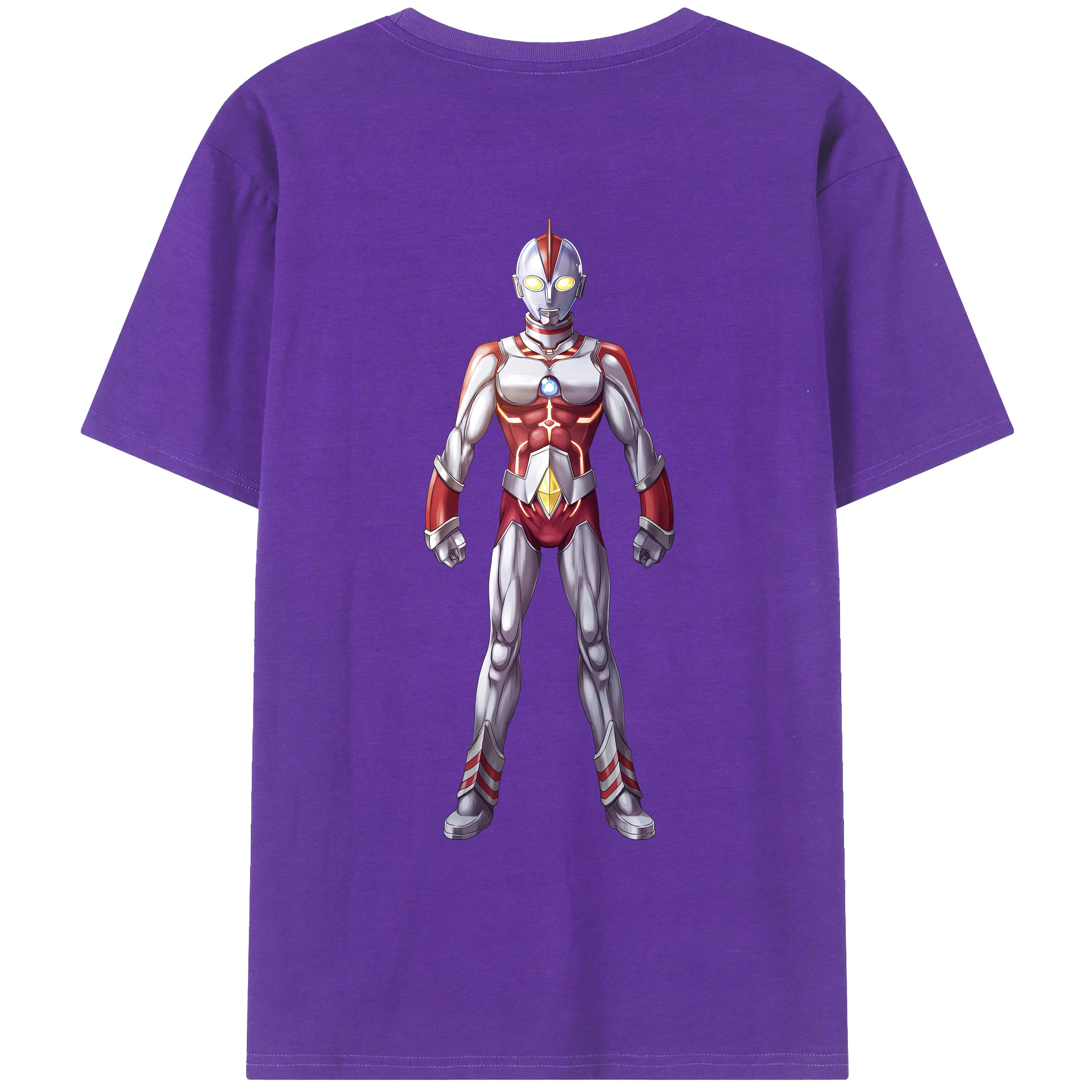 （画像用） ウルトラマン Ultraman 綿100％ メンズ半袖Tシャツ（バックプリント） 通気性