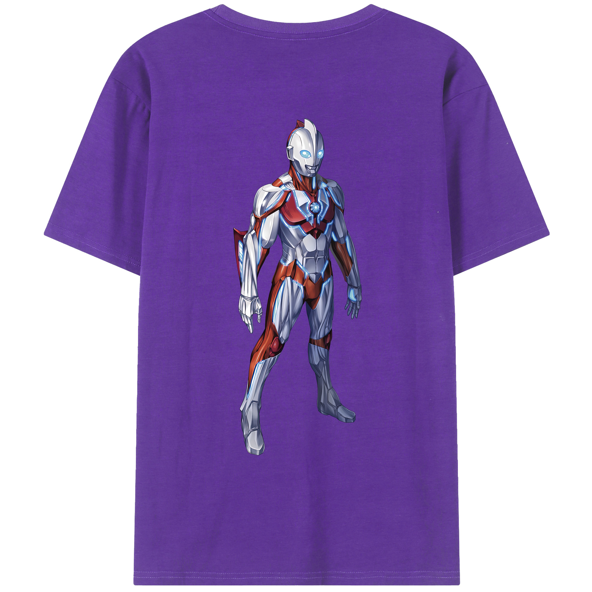 （画像用） ウルトラマン Ultraman 綿100％ メンズ半袖Tシャツ（バックプリント） 通気性