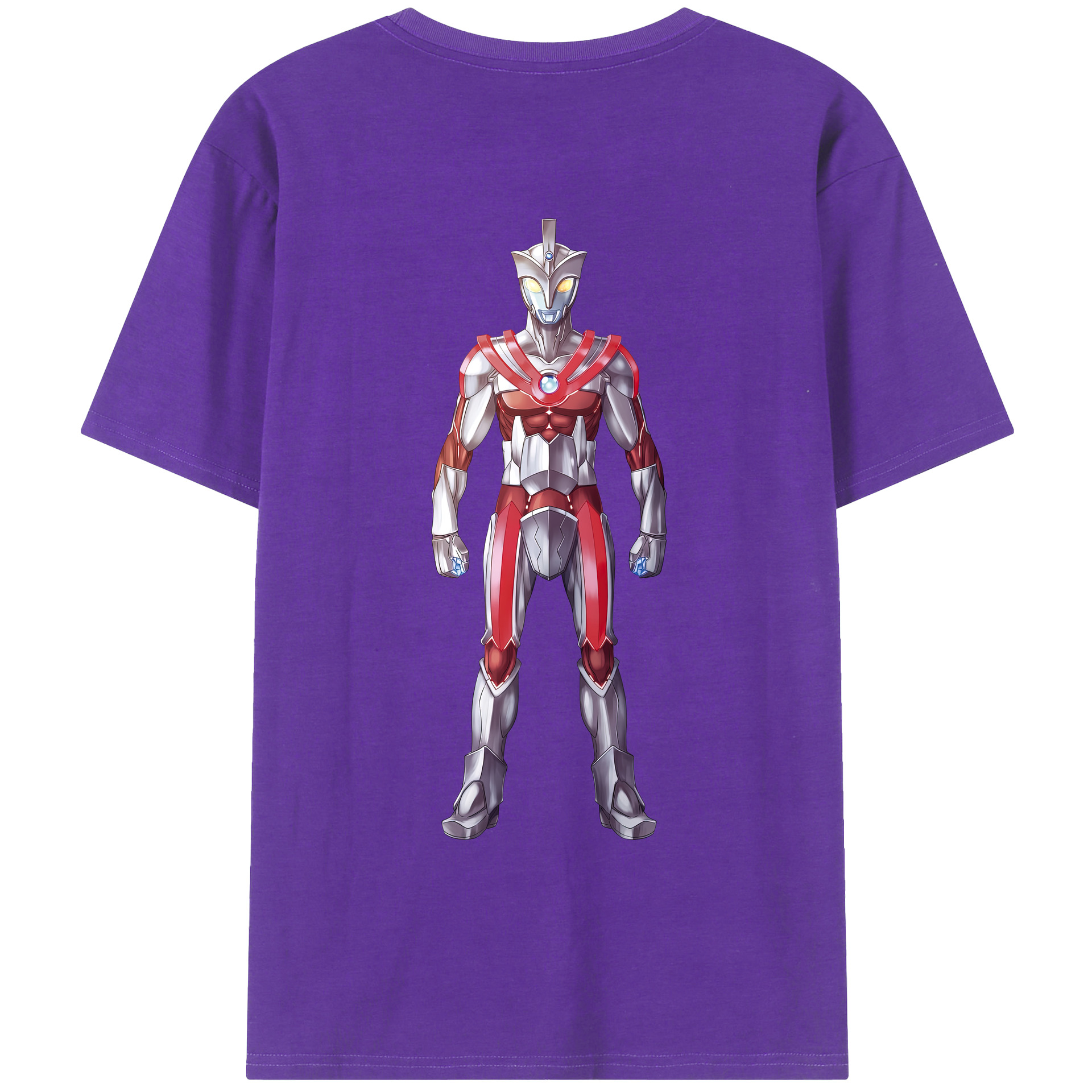 （画像用） ウルトラマン Ultraman 綿100％ メンズ半袖Tシャツ（バックプリント） 通気性