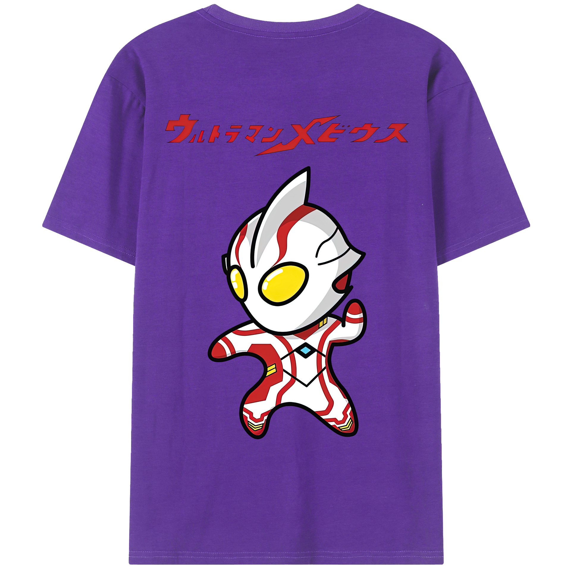 （画像用） ウルトラマン Ultraman 綿100％ メンズ半袖Tシャツ（バックプリント） 通気性