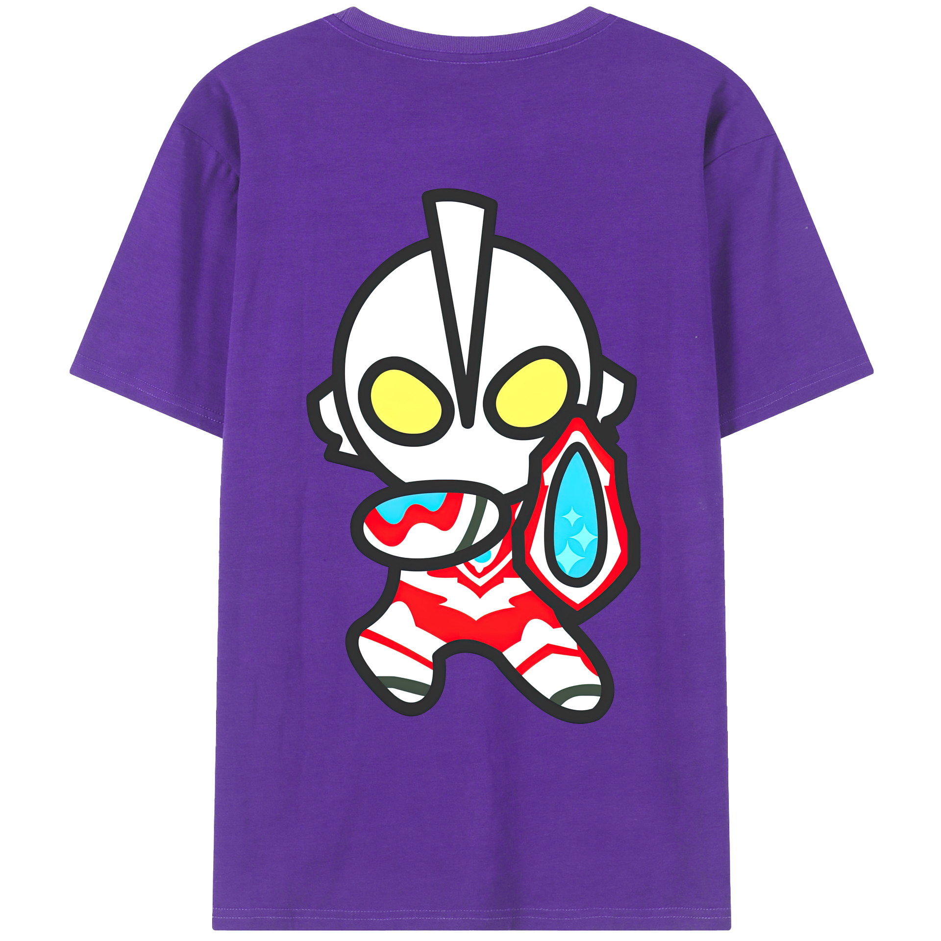 （画像用） ウルトラマン Ultraman 綿100％ メンズ半袖Tシャツ（バックプリント） 通気性