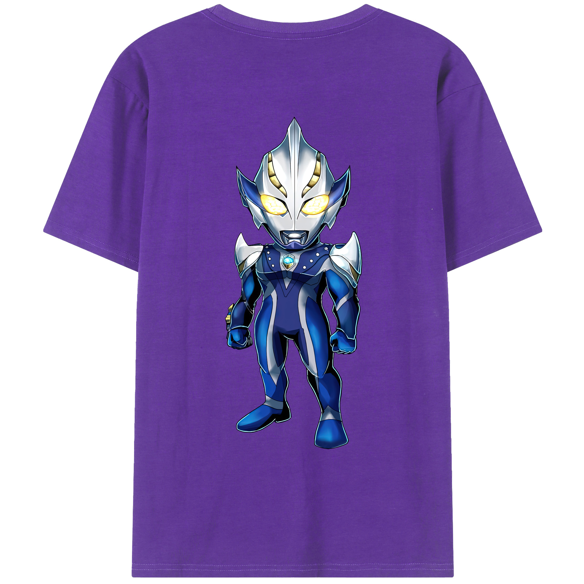 （画像用） ウルトラマン Ultraman 綿100％ メンズ半袖Tシャツ（バックプリント） 通気性