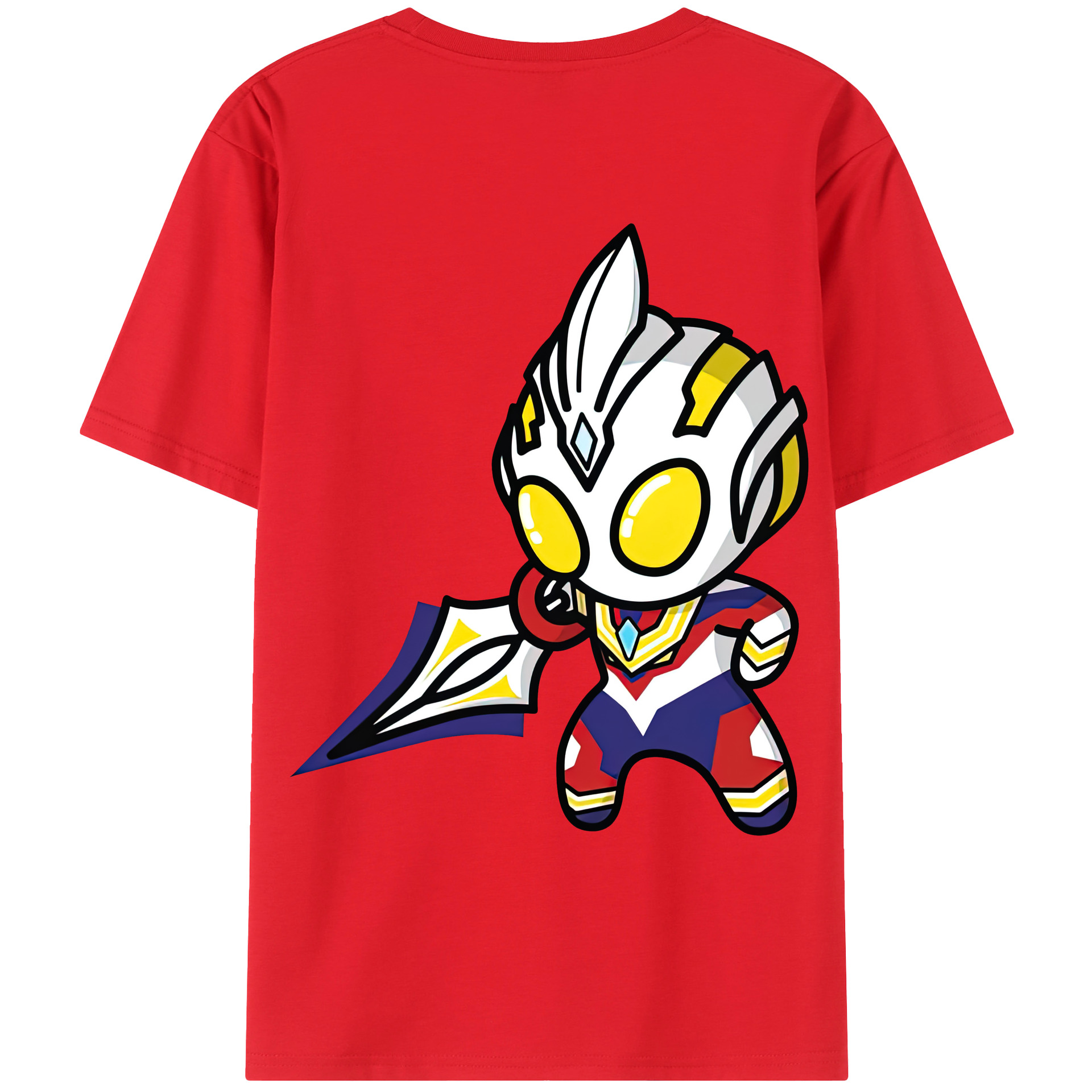 （画像用） ウルトラマン Ultraman 綿100％ メンズ半袖Tシャツ（バックプリント） 通気性