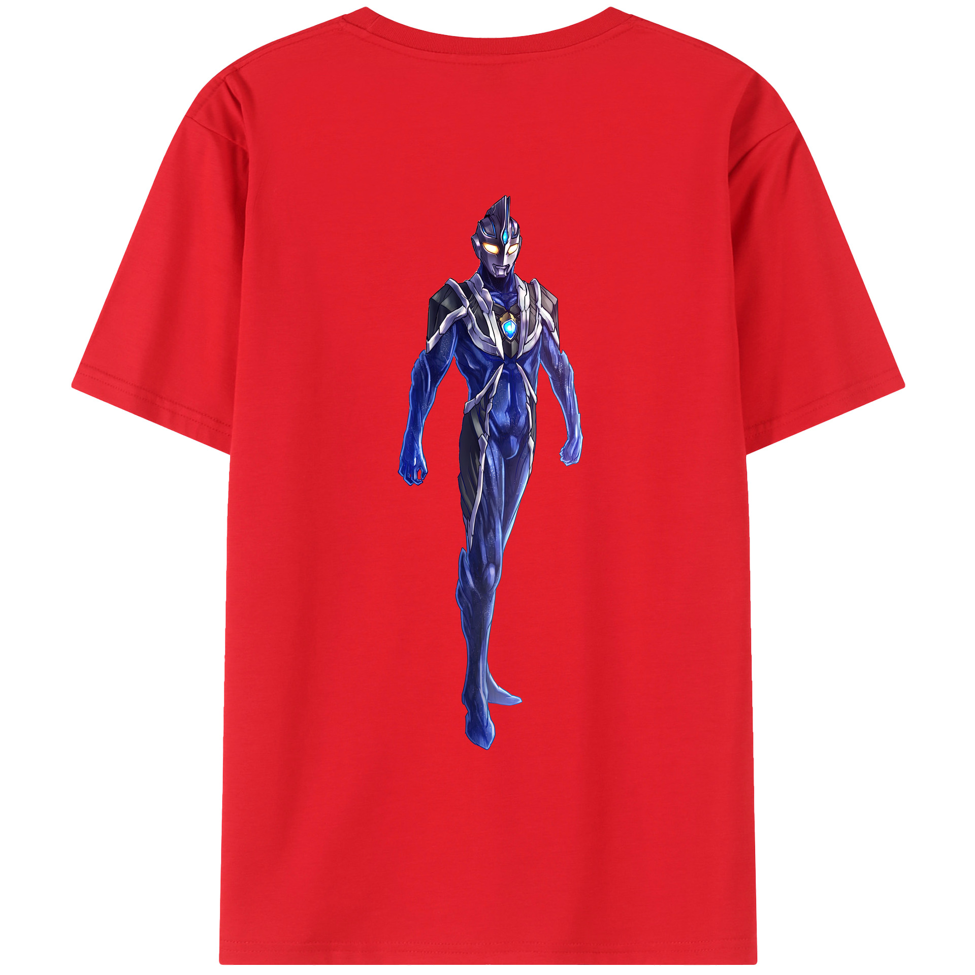 （画像用） ウルトラマン Ultraman 綿100％ メンズ半袖Tシャツ（バックプリント） 通気性