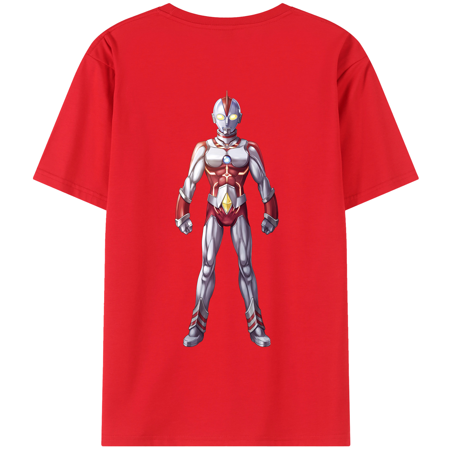 （画像用） ウルトラマン Ultraman 綿100％ メンズ半袖Tシャツ（バックプリント） 通気性