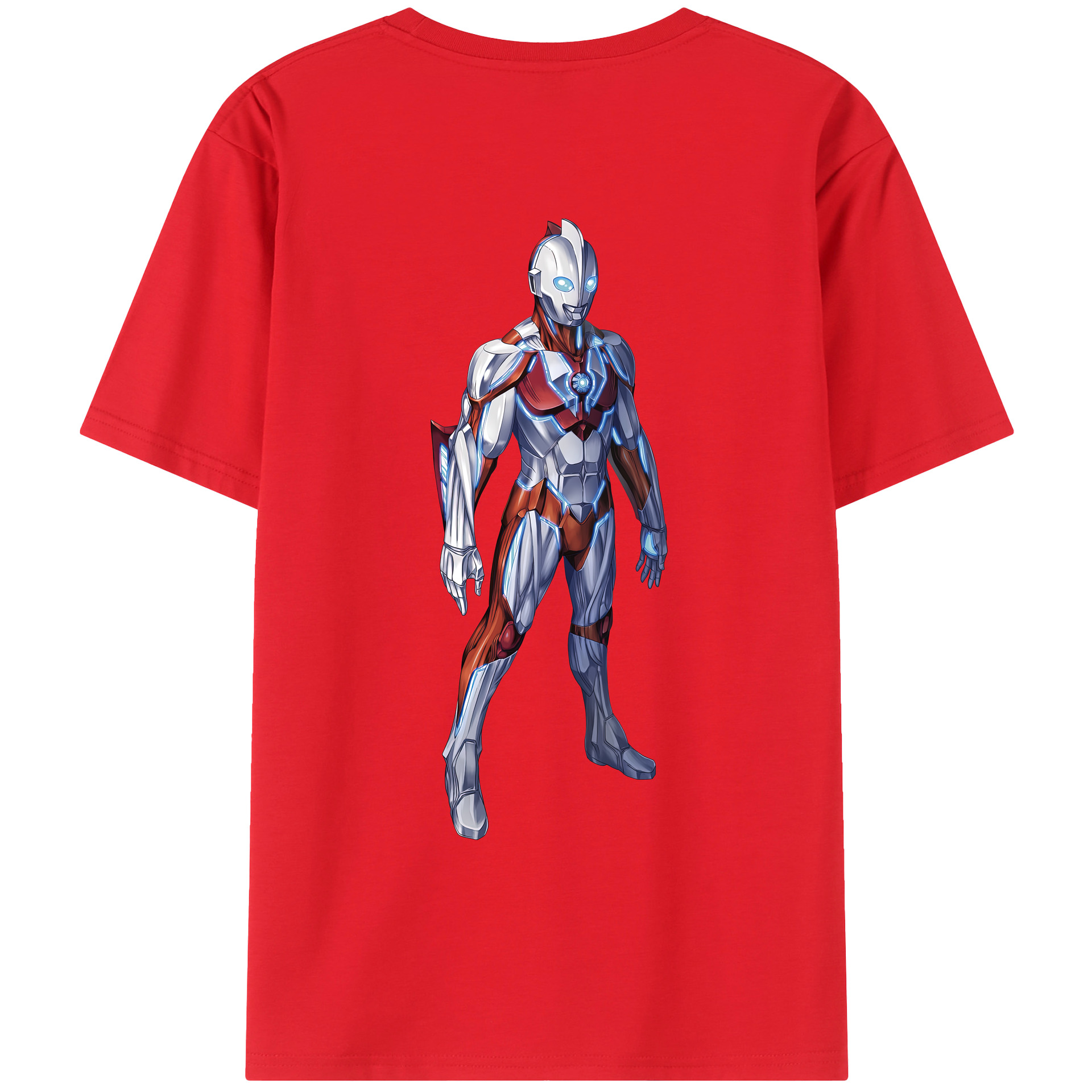 （画像用） ウルトラマン Ultraman 綿100％ メンズ半袖Tシャツ（バックプリント） 通気性