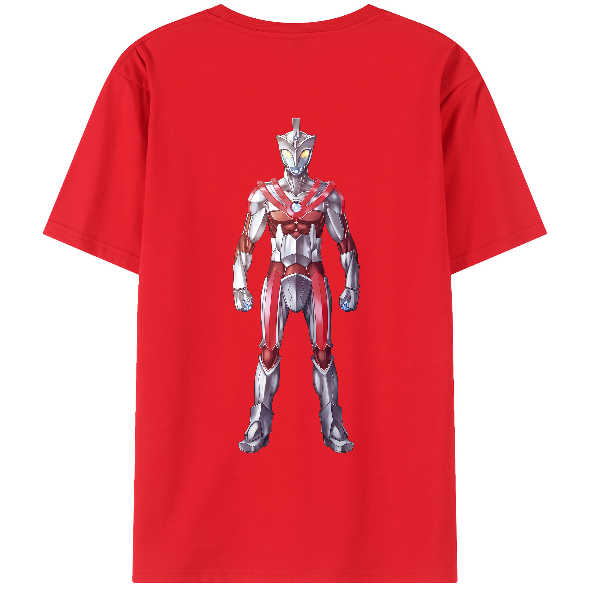 （画像用） ウルトラマン Ultraman 綿100％ メンズ半袖Tシャツ（バックプリント） 通気性