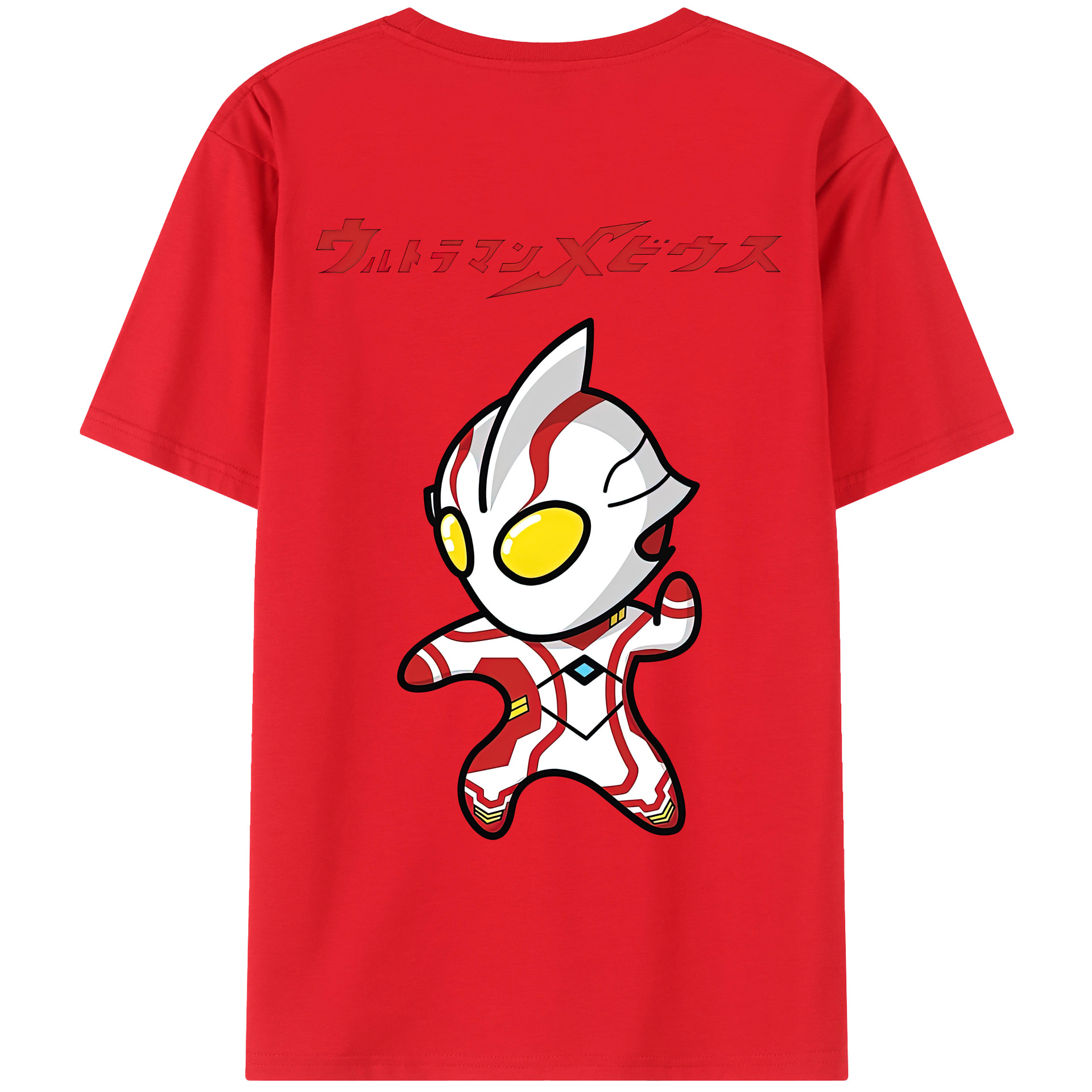 （画像用） ウルトラマン Ultraman 綿100％ メンズ半袖Tシャツ（バックプリント） 通気性