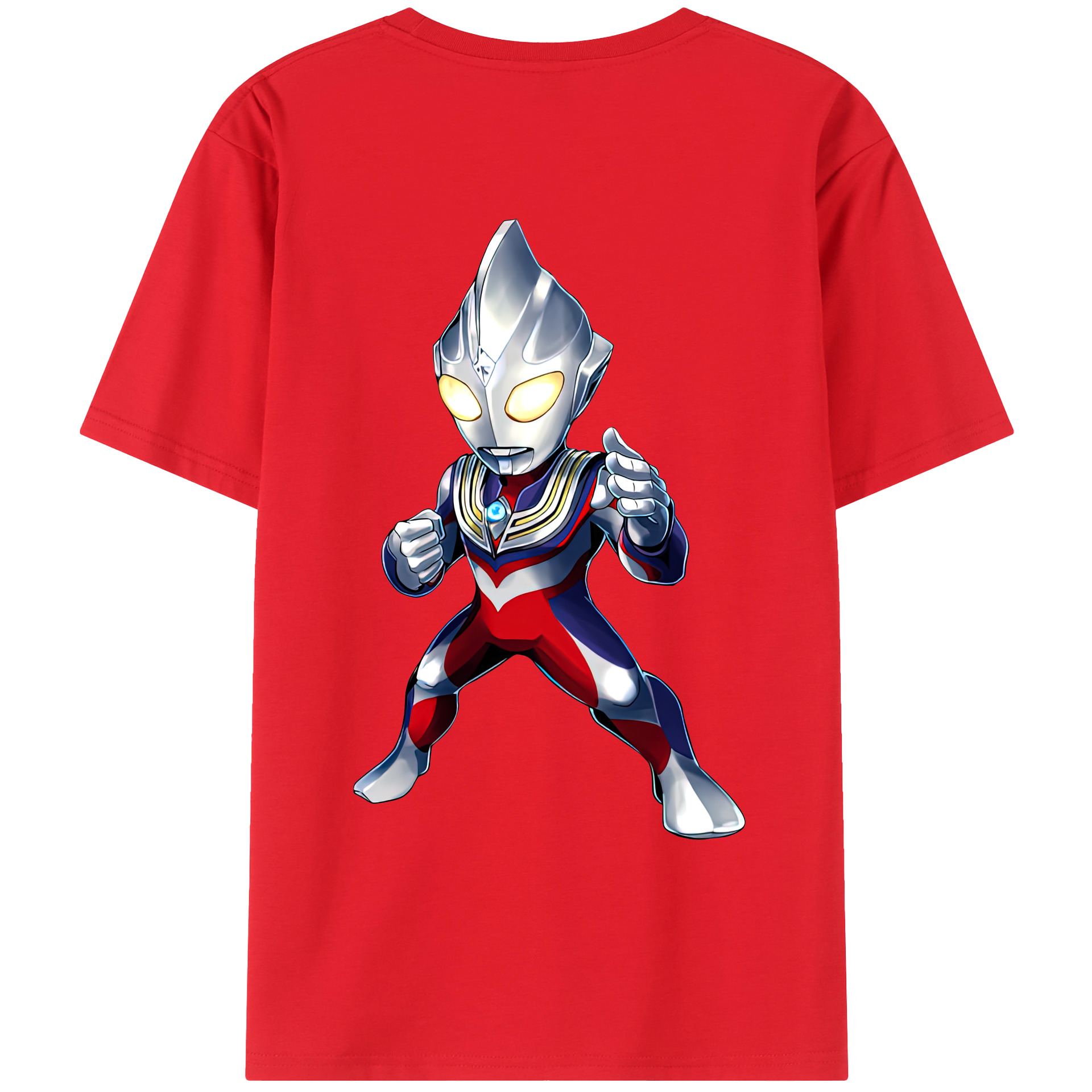 （画像用） ウルトラマン Ultraman 綿100％ メンズ半袖Tシャツ（バックプリント） 通気性