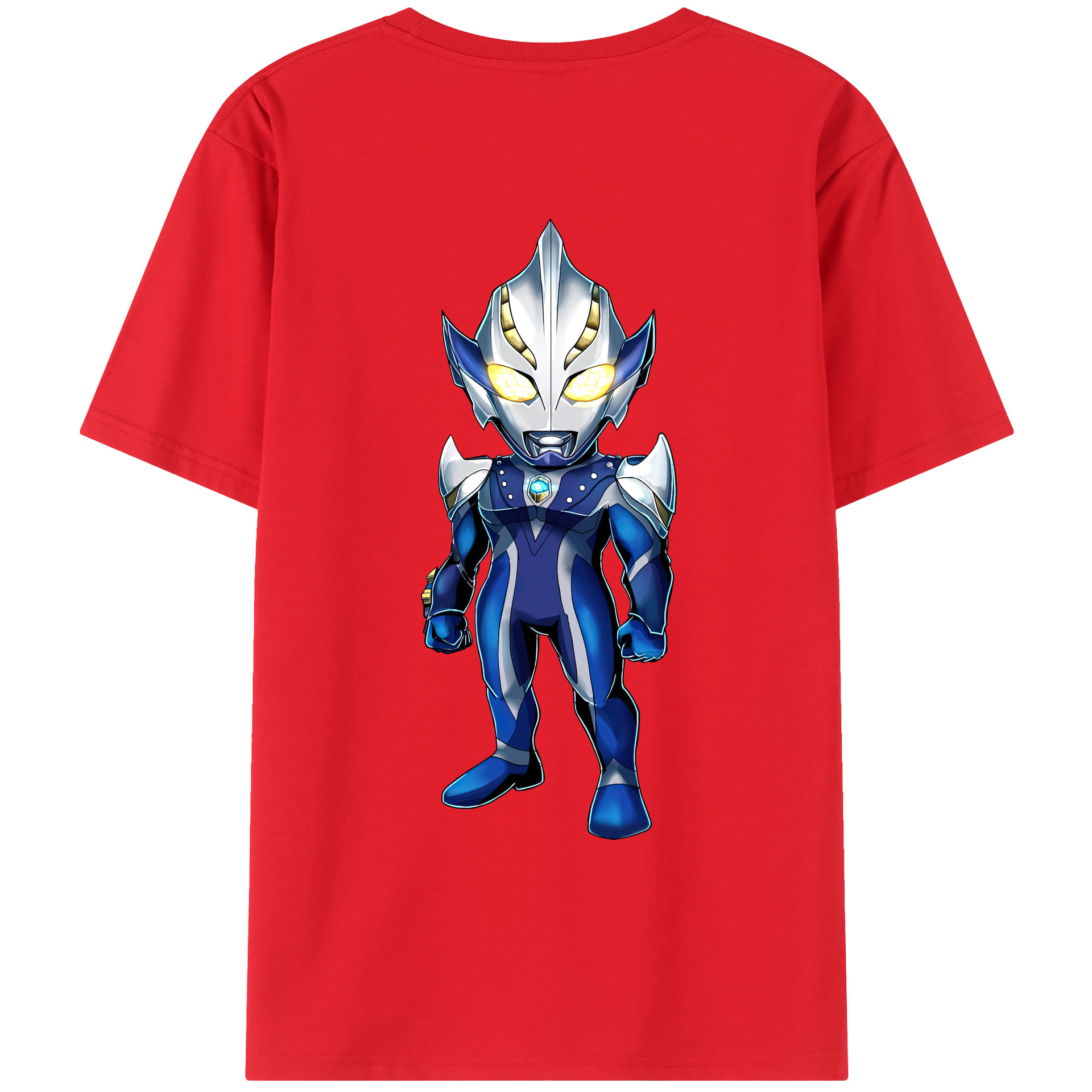 （画像用） ウルトラマン Ultraman 綿100％ メンズ半袖Tシャツ（バックプリント） 通気性
