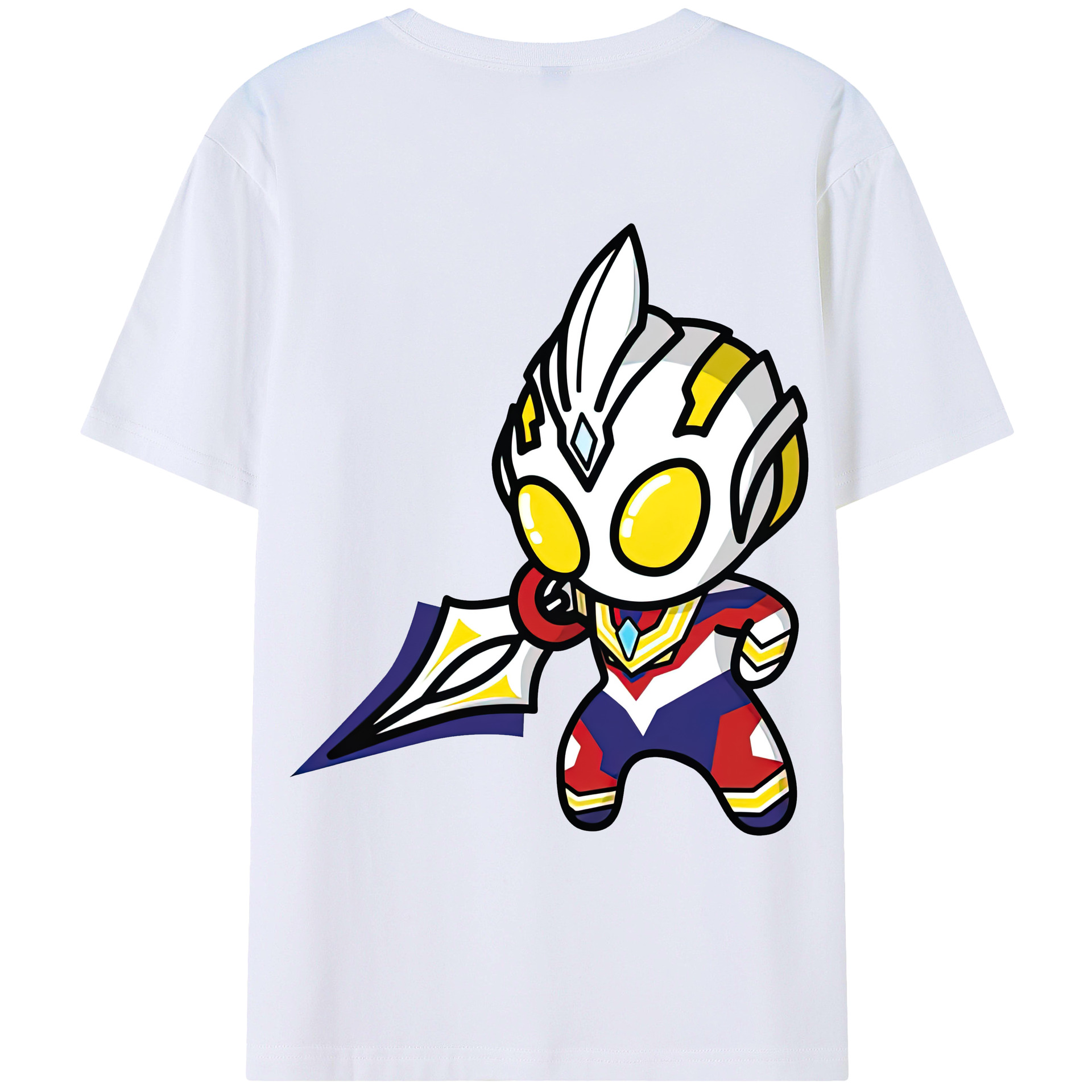 （画像用） ウルトラマン Ultraman 綿100％ メンズ半袖Tシャツ（バックプリント） 通気性