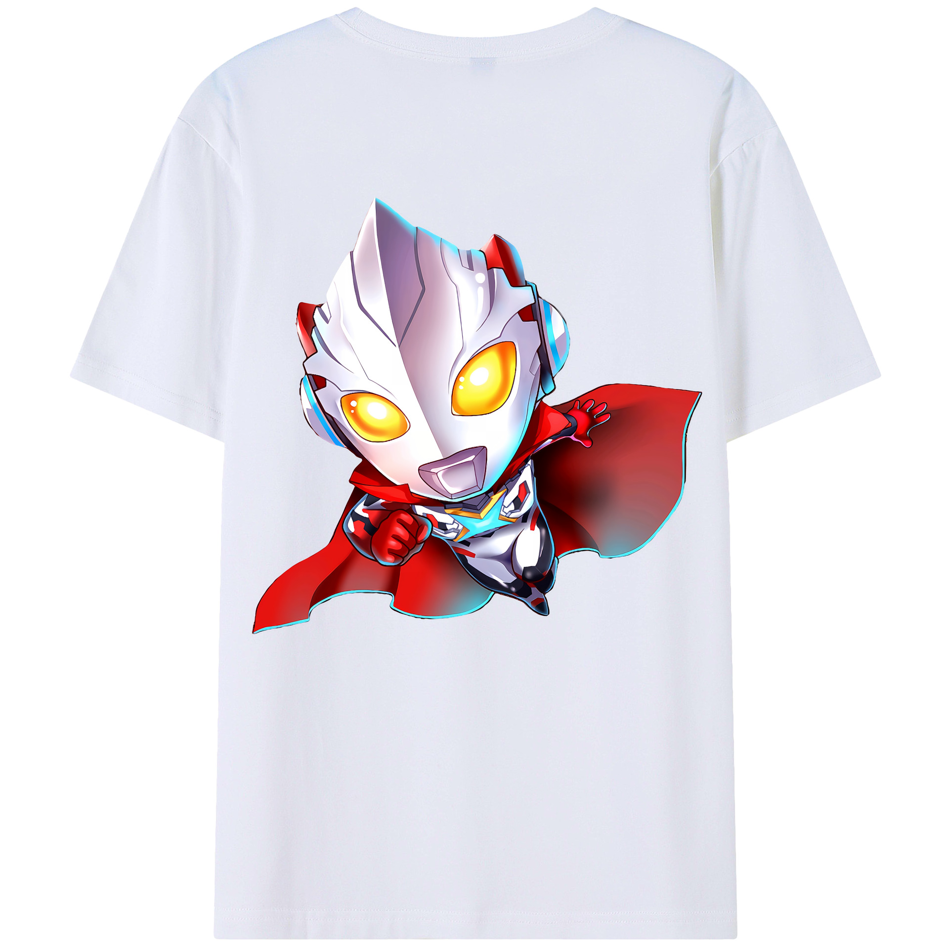 （画像用） ウルトラマン Ultraman 綿100％ メンズ半袖Tシャツ（バックプリント） 通気性