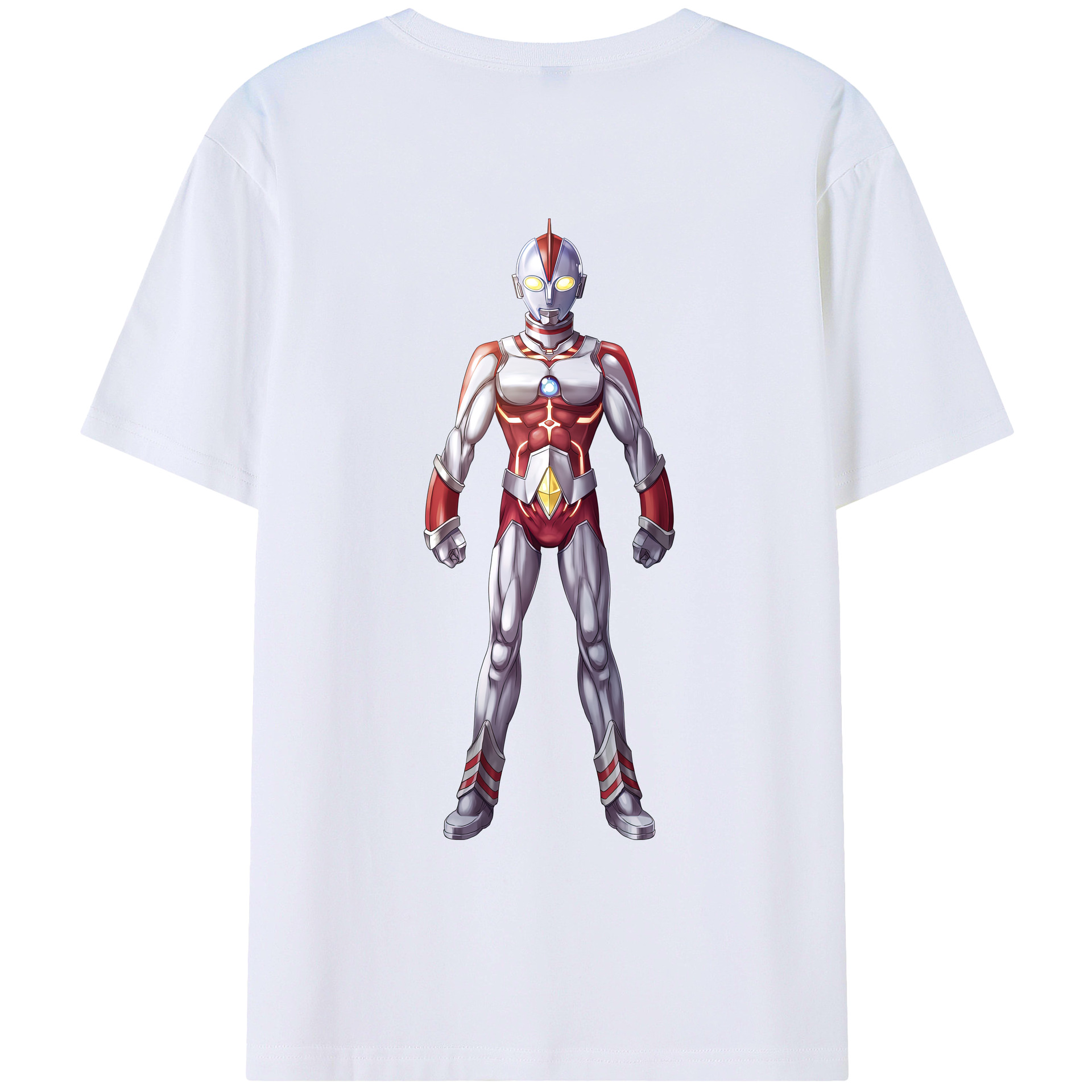 （画像用） ウルトラマン Ultraman 綿100％ メンズ半袖Tシャツ（バックプリント） 通気性