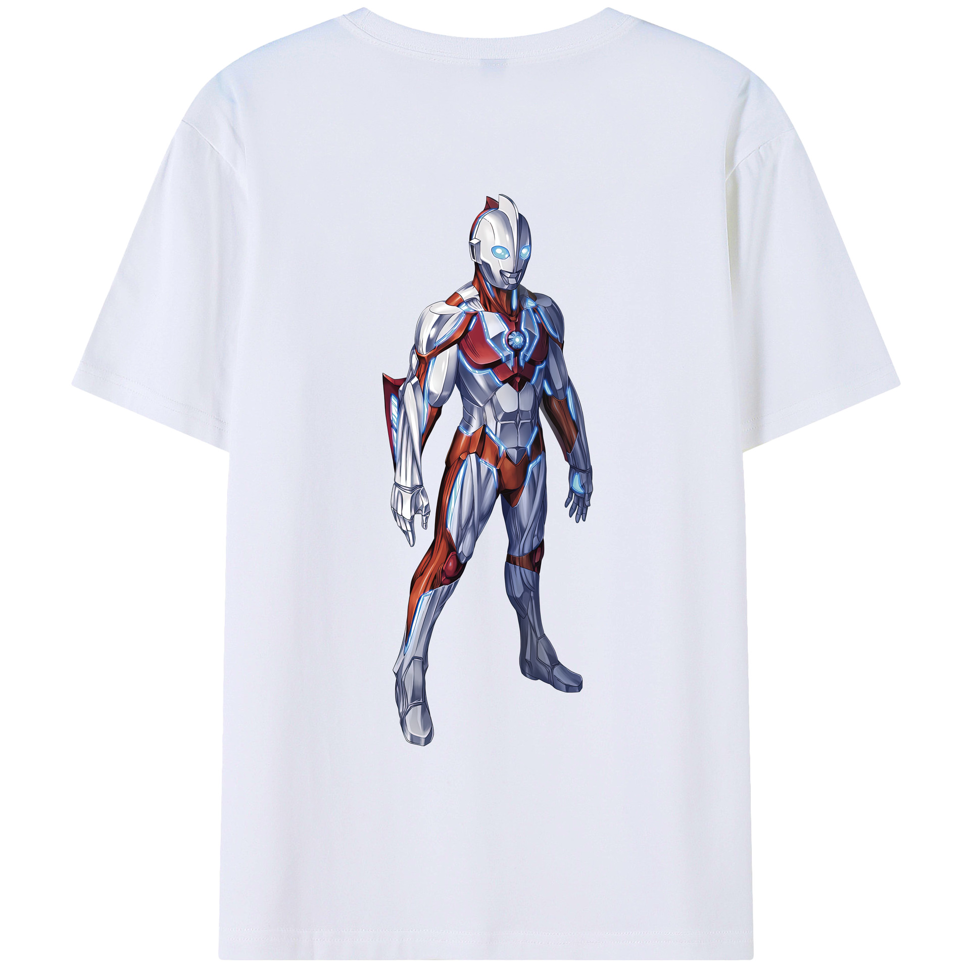 （画像用） ウルトラマン Ultraman 綿100％ メンズ半袖Tシャツ（バックプリント） 通気性