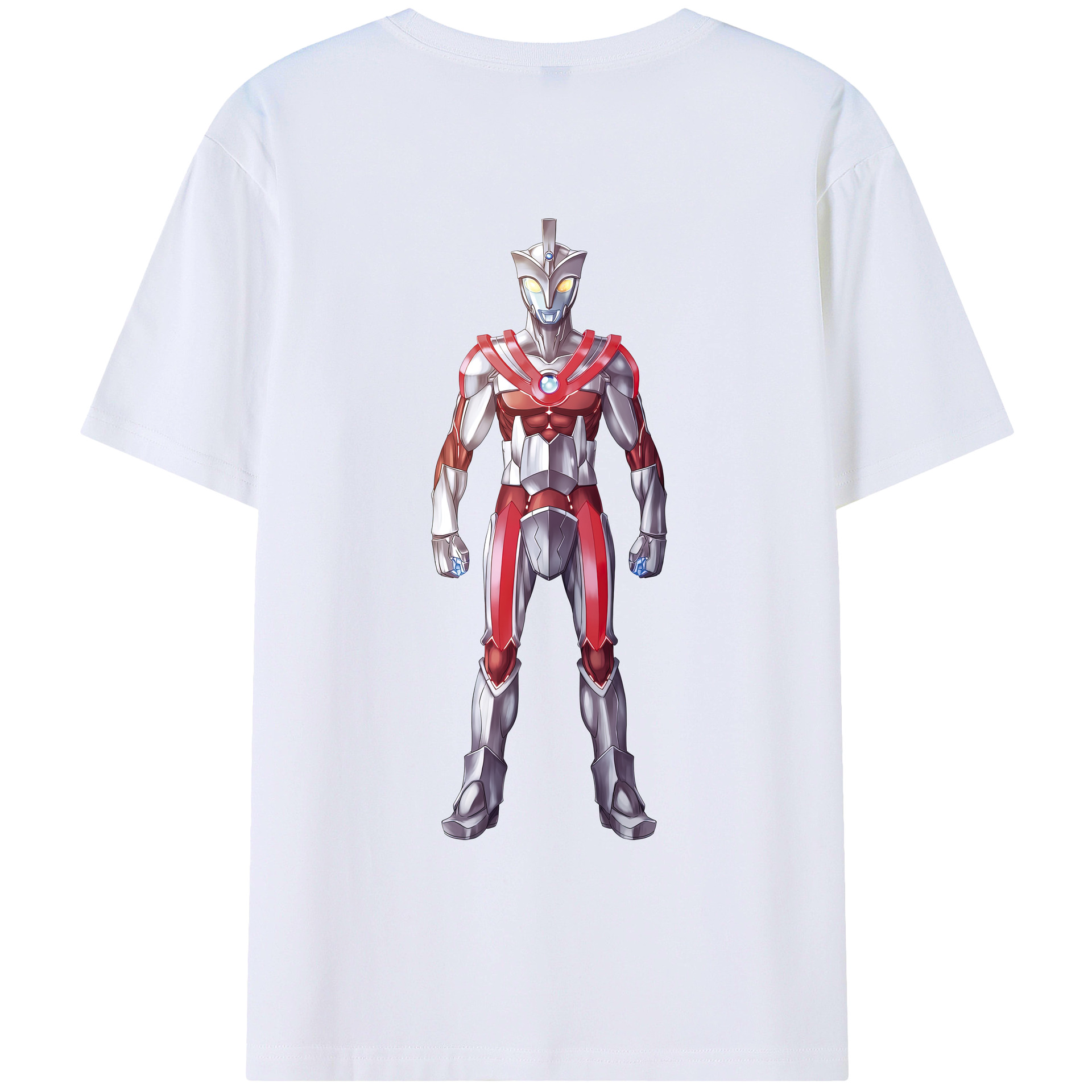 （画像用） ウルトラマン Ultraman 綿100％ メンズ半袖Tシャツ（バックプリント） 通気性
