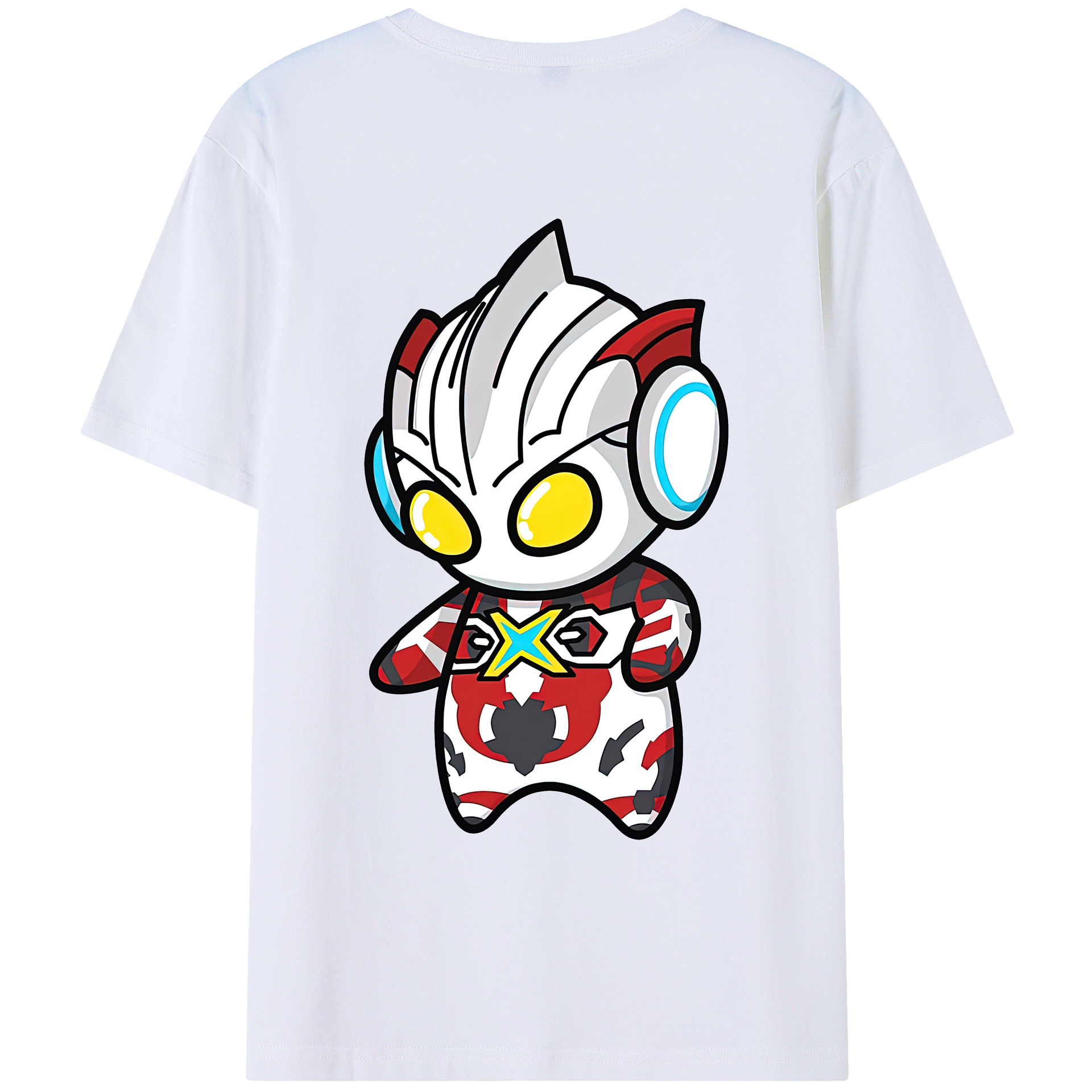 （画像用） ウルトラマン Ultraman 綿100％ メンズ半袖Tシャツ（バックプリント） 通気性