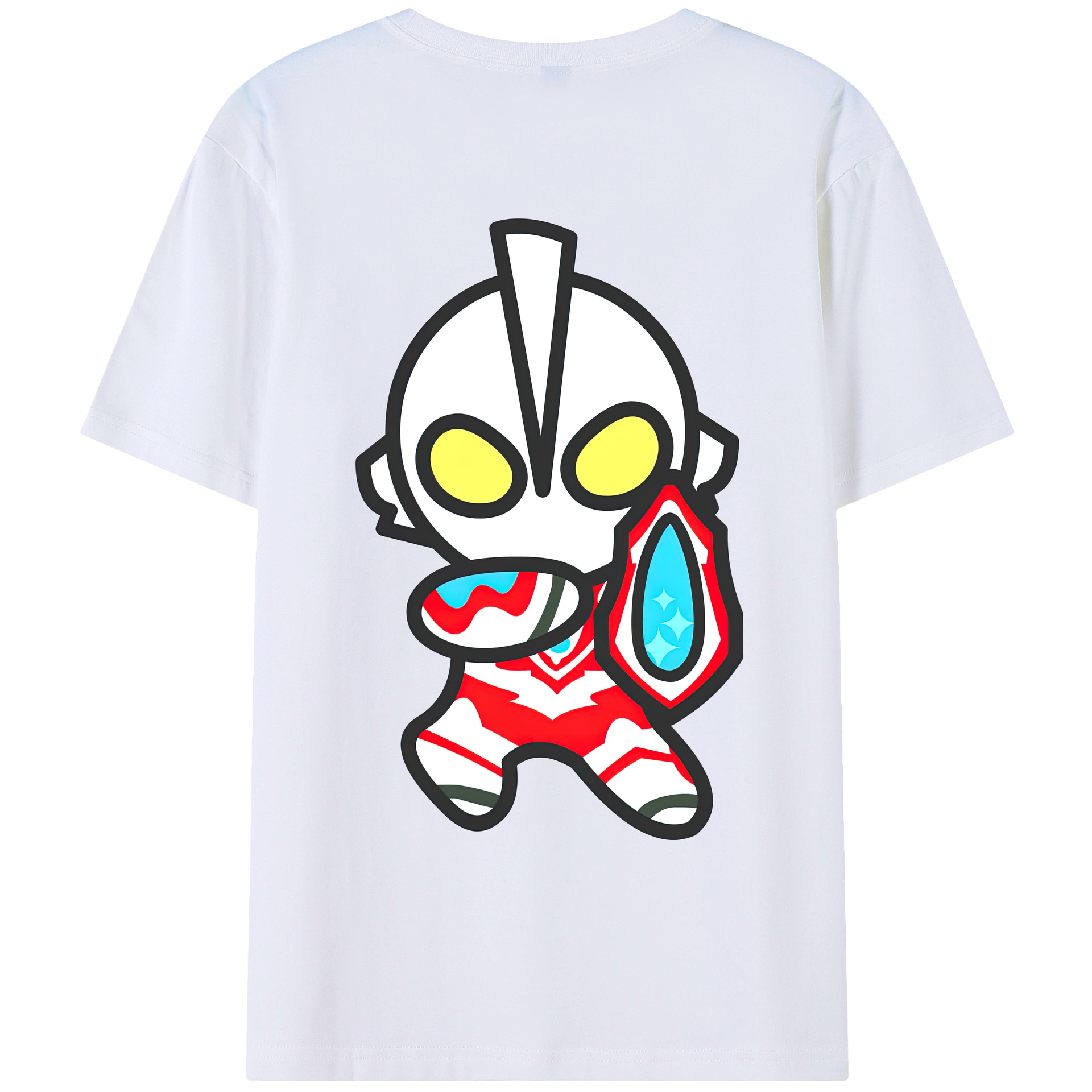 （画像用） ウルトラマン Ultraman 綿100％ メンズ半袖Tシャツ（バックプリント） 通気性