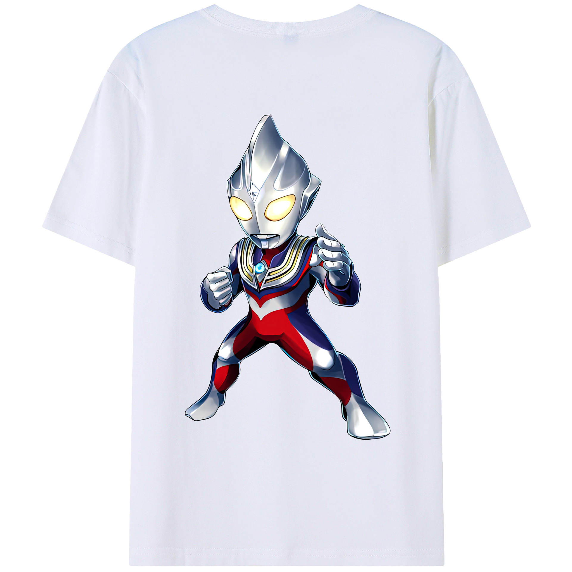 （画像用） ウルトラマン Ultraman 綿100％ メンズ半袖Tシャツ（バックプリント） 通気性