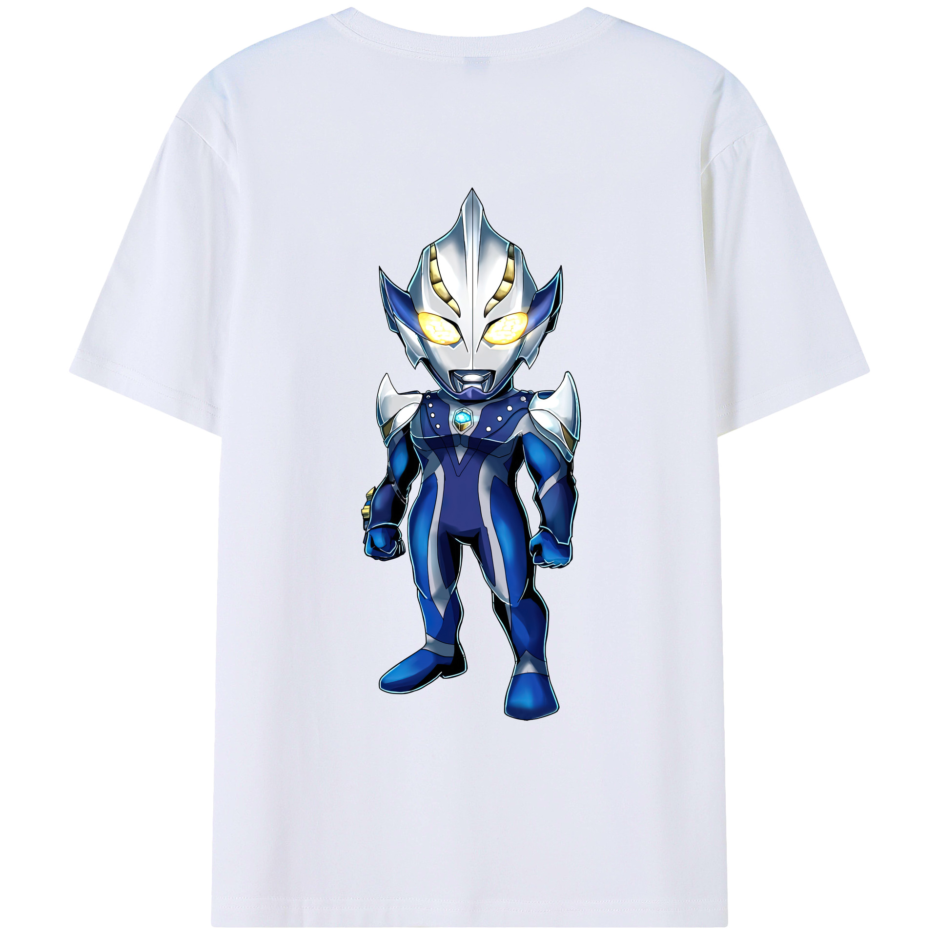 （画像用） ウルトラマン Ultraman 綿100％ メンズ半袖Tシャツ（バックプリント） 通気性