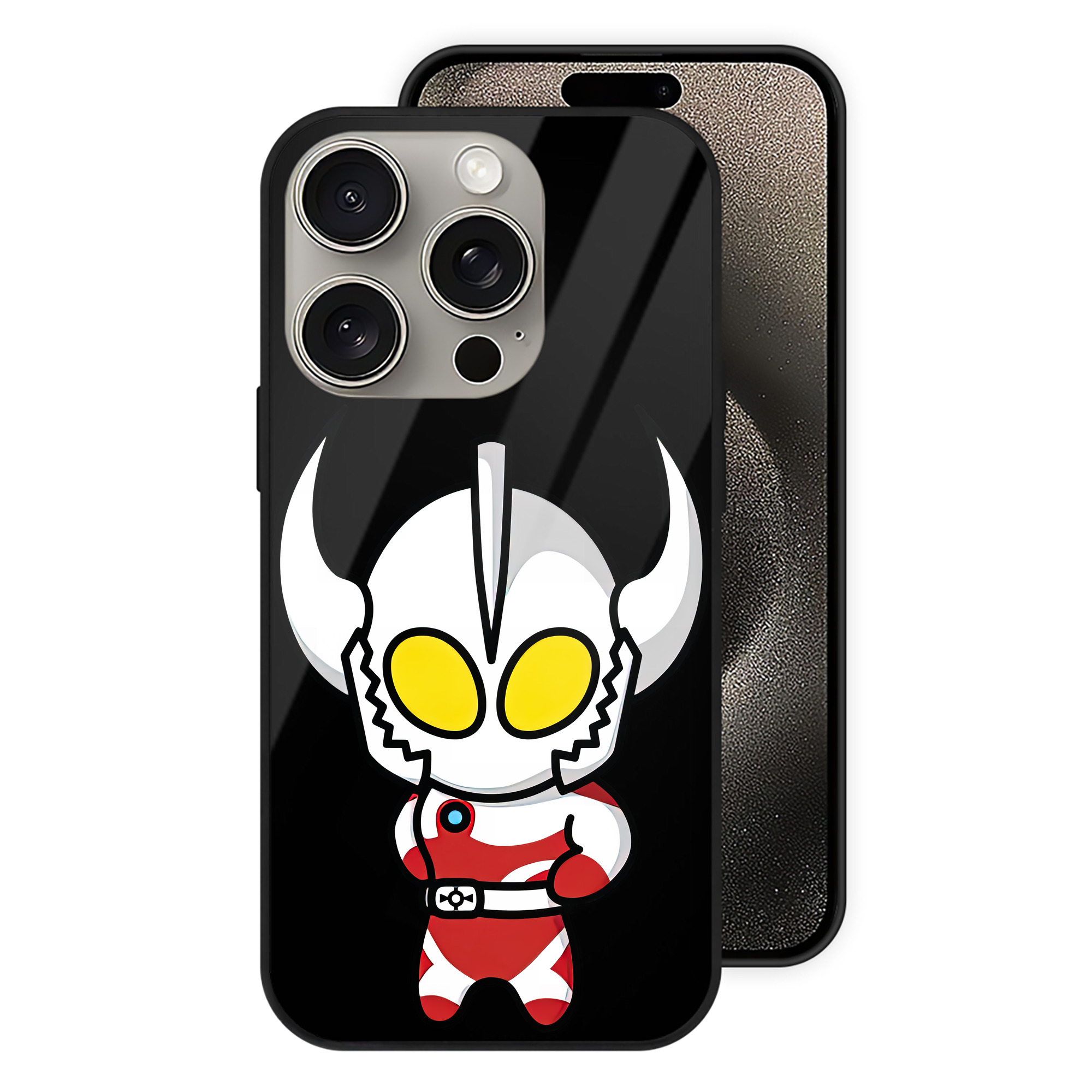 （画像用） ウルトラマン Ultraman 【iPhone15Pro対応】スマホケース 耐衝撃＆黄変防止 背面ガラス