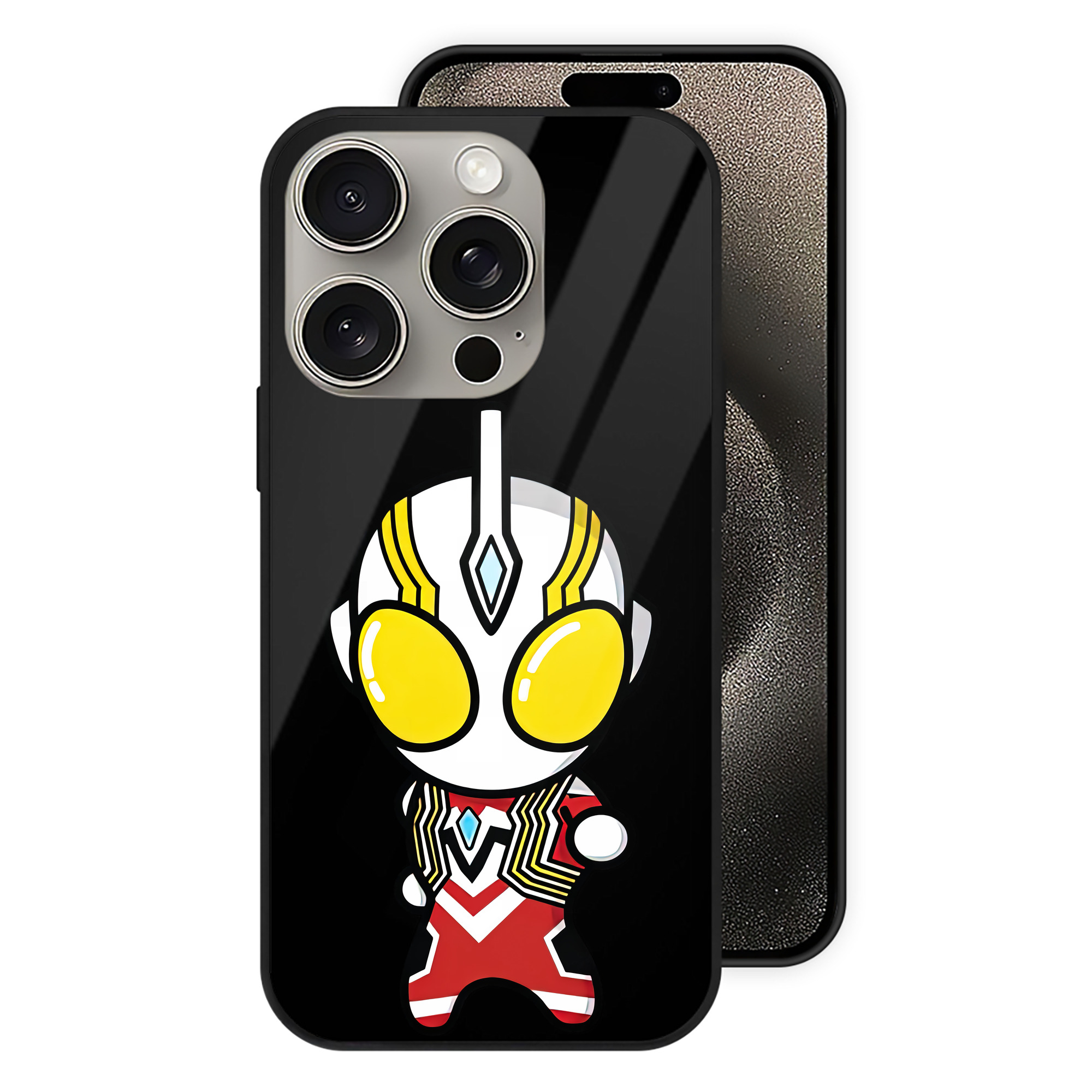 （画像用） ウルトラマン Ultraman 【iPhone15Pro対応】スマホケース 耐衝撃＆黄変防止 背面ガラス