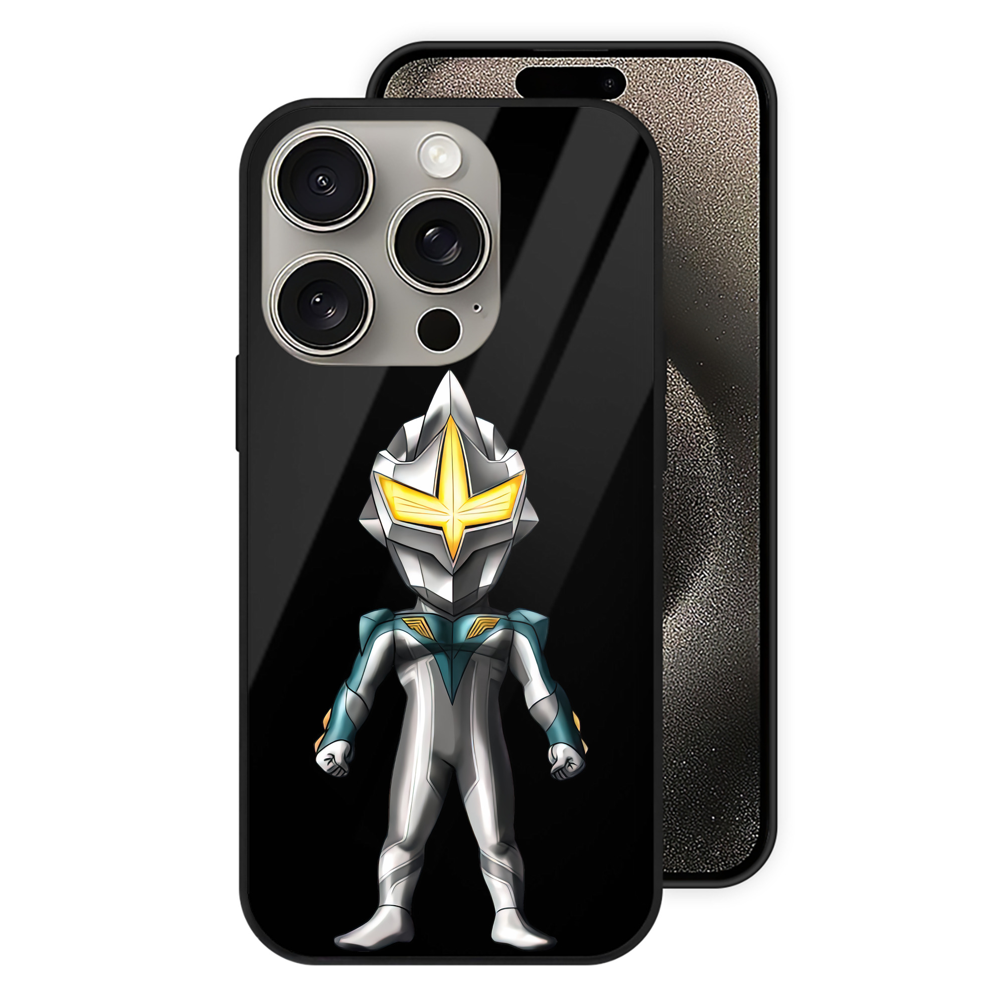 （画像用） ウルトラマン Ultraman 【iPhone15Pro対応】スマホケース 耐衝撃＆黄変防止 背面ガラス