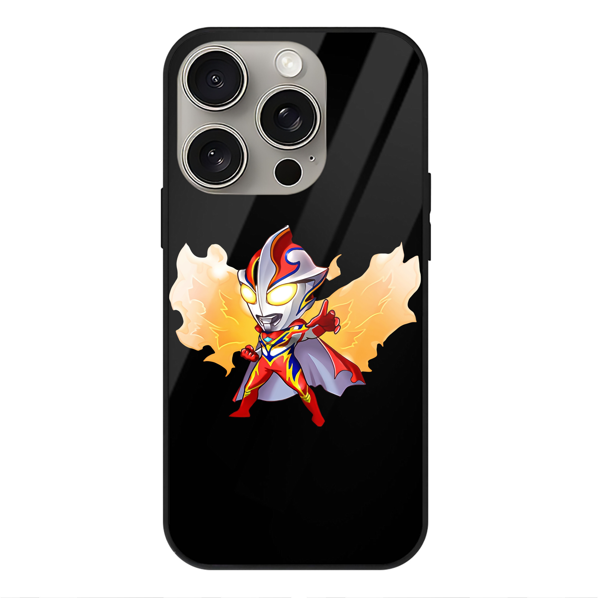 （画像用） ウルトラマン Ultraman 【iPhone15Pro対応】スマホケース 耐衝撃＆黄変防止 背面ガラス