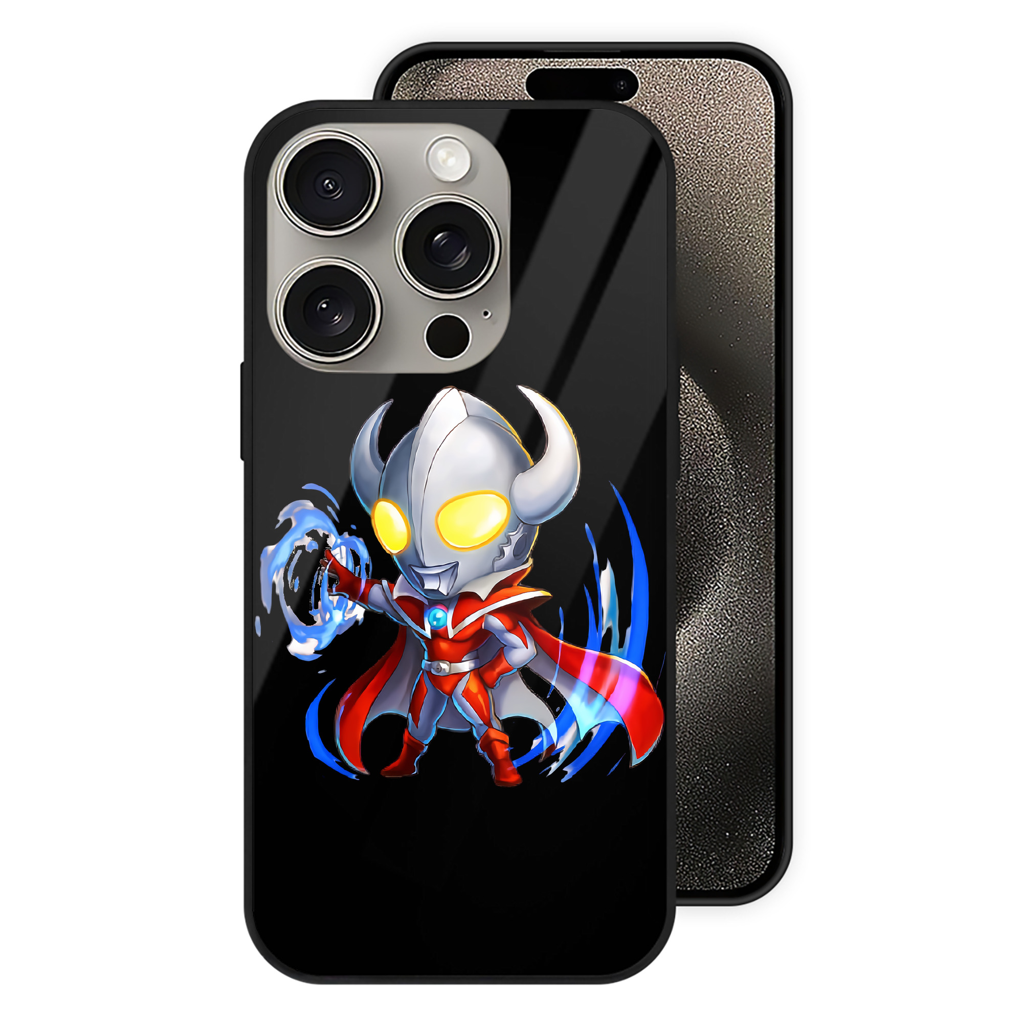 （画像用） ウルトラマン Ultraman 【iPhone15Pro対応】スマホケース 耐衝撃＆黄変防止 背面ガラス