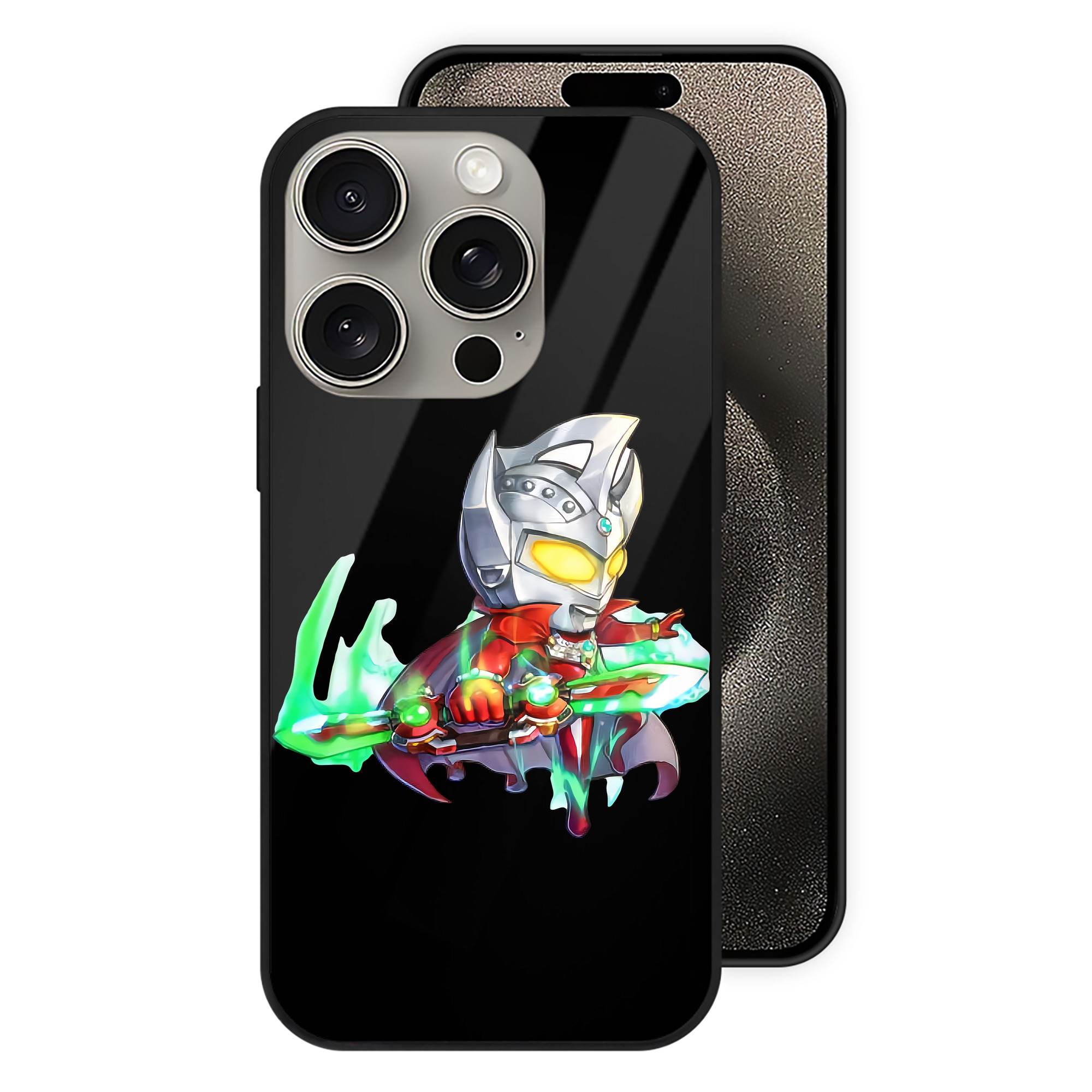 （画像用） ウルトラマン Ultraman 【iPhone15Pro対応】スマホケース 耐衝撃＆黄変防止 背面ガラス